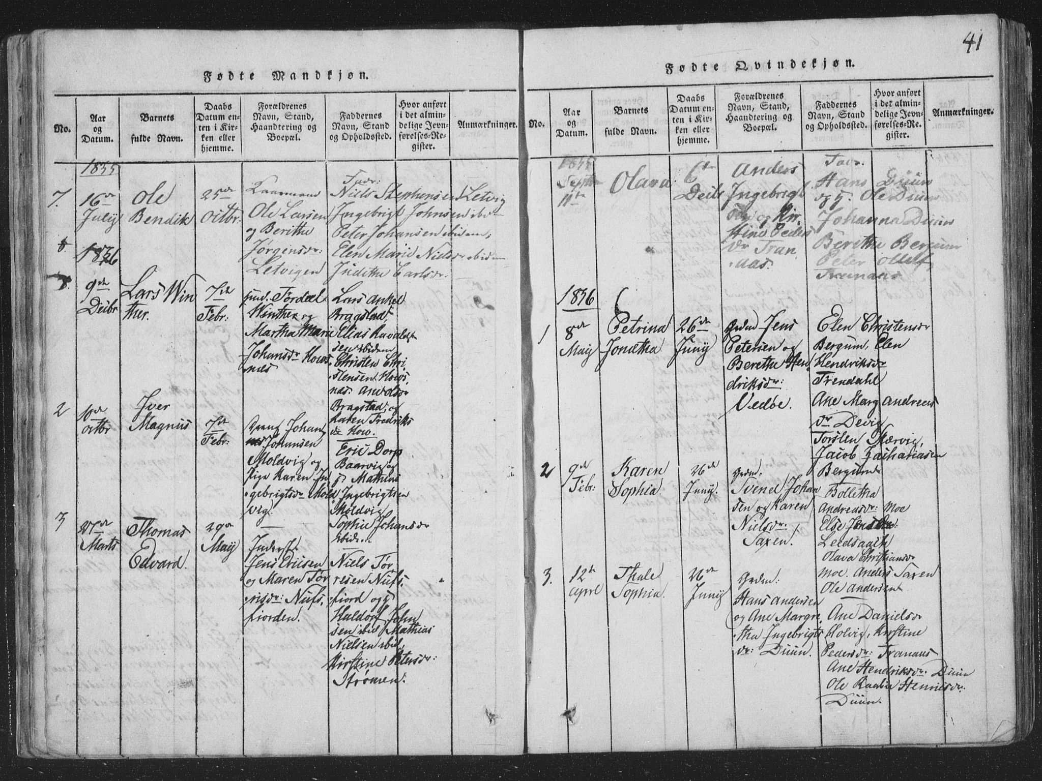 Ministerialprotokoller, klokkerbøker og fødselsregistre - Nord-Trøndelag, SAT/A-1458/773/L0613: Parish register (official) no. 773A04, 1815-1845, p. 41
