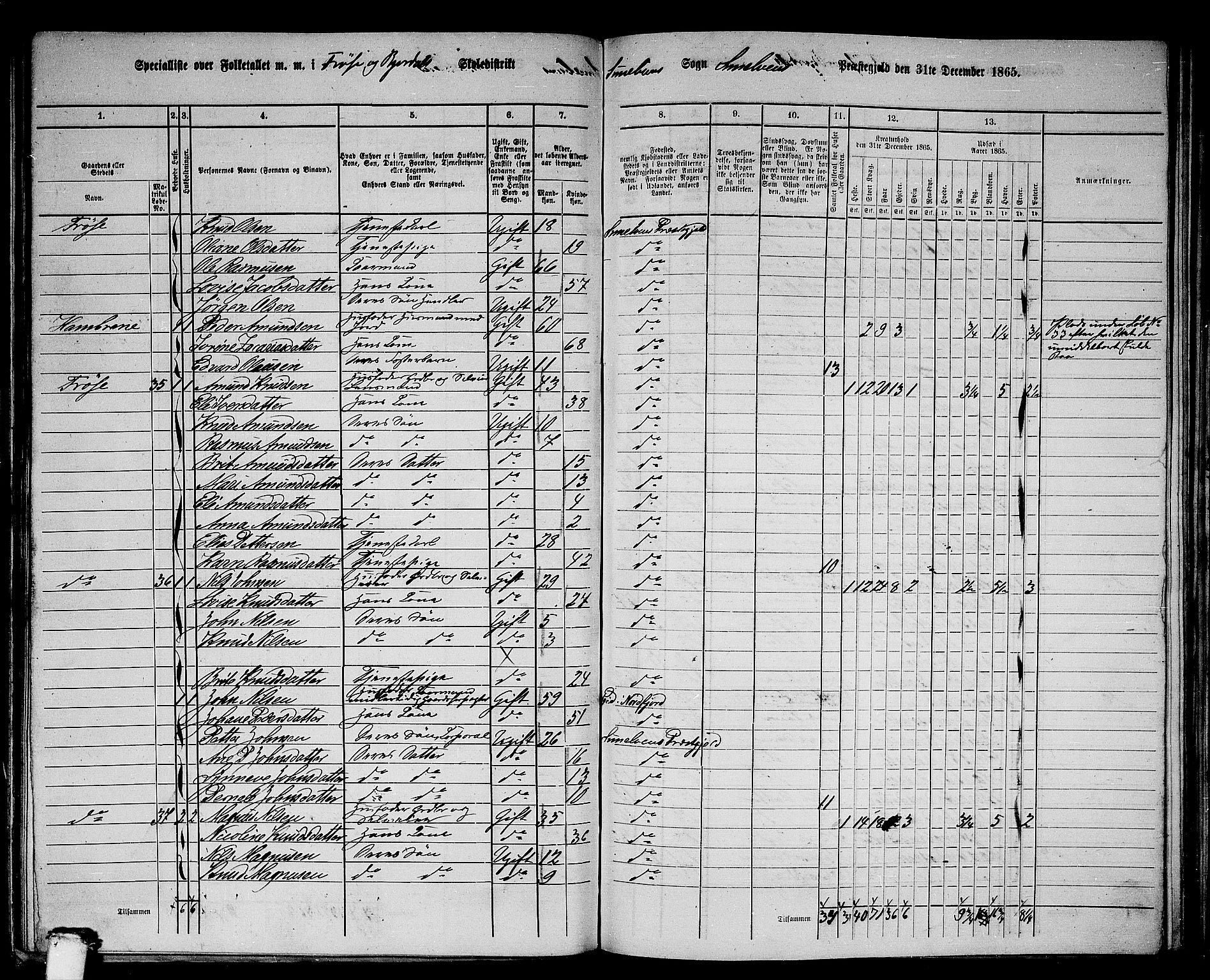 RA, 1865 census for Sunnylven, 1865, p. 34