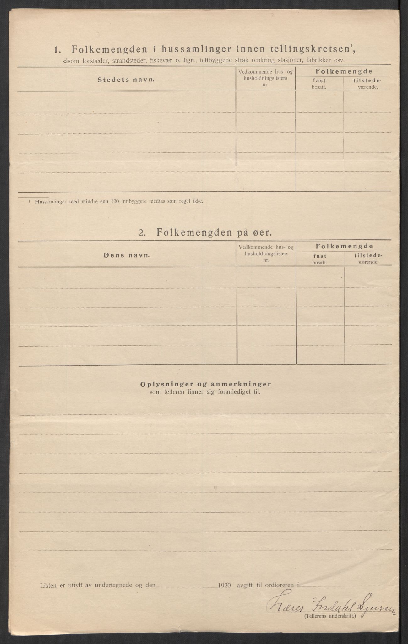 SAT, 1920 census for Bø, 1920, p. 15