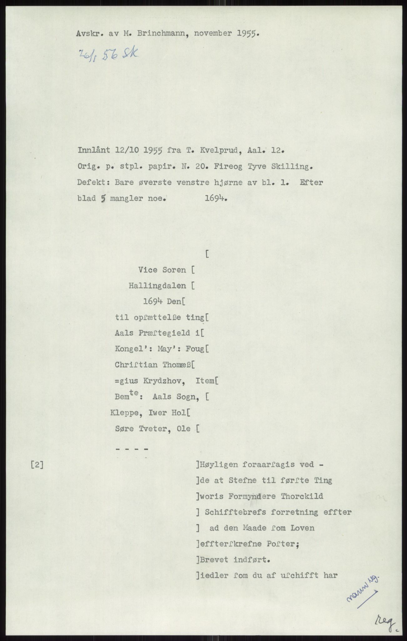 Samlinger til kildeutgivelse, Diplomavskriftsamlingen, AV/RA-EA-4053/H/Ha, p. 1048