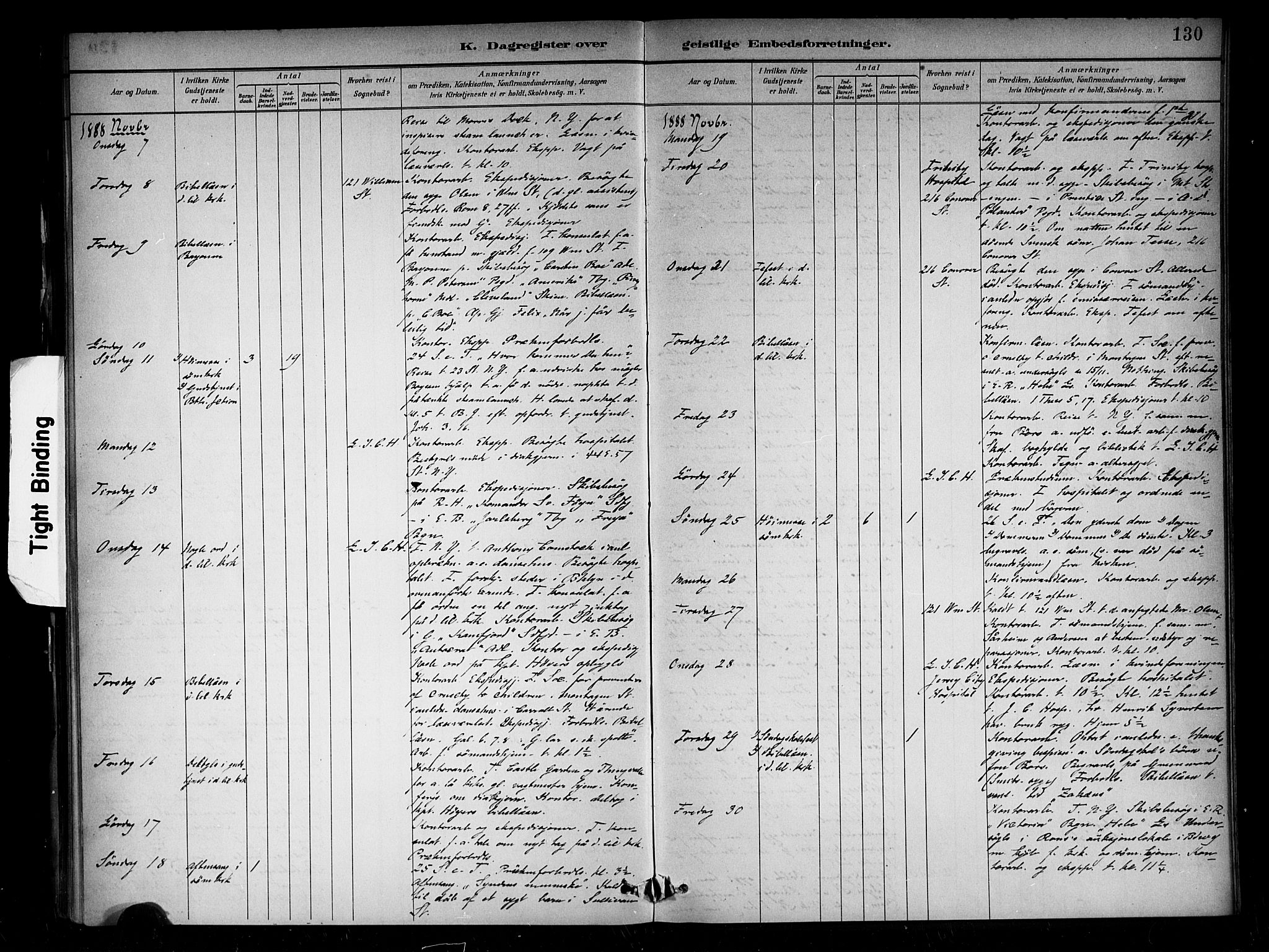 Den norske sjømannsmisjon i utlandet/New York, AV/SAB-SAB/PA-0110/H/Ha/L0002: Parish register (official) no. A 2, 1886-1888, p. 130