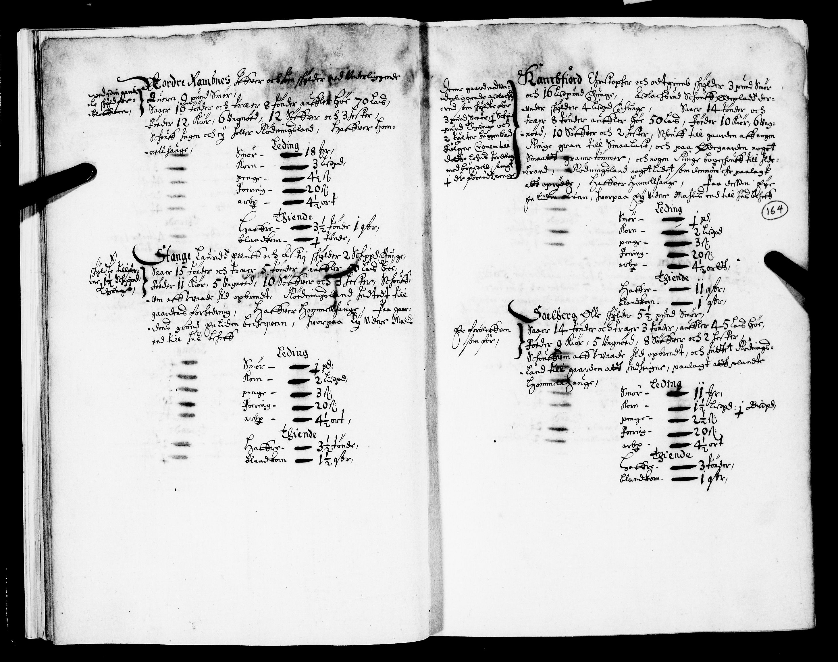 Rentekammeret inntil 1814, Realistisk ordnet avdeling, AV/RA-EA-4070/N/Nb/Nba/L0020: Tønsberg len, 2. del, 1668, p. 163b-164a