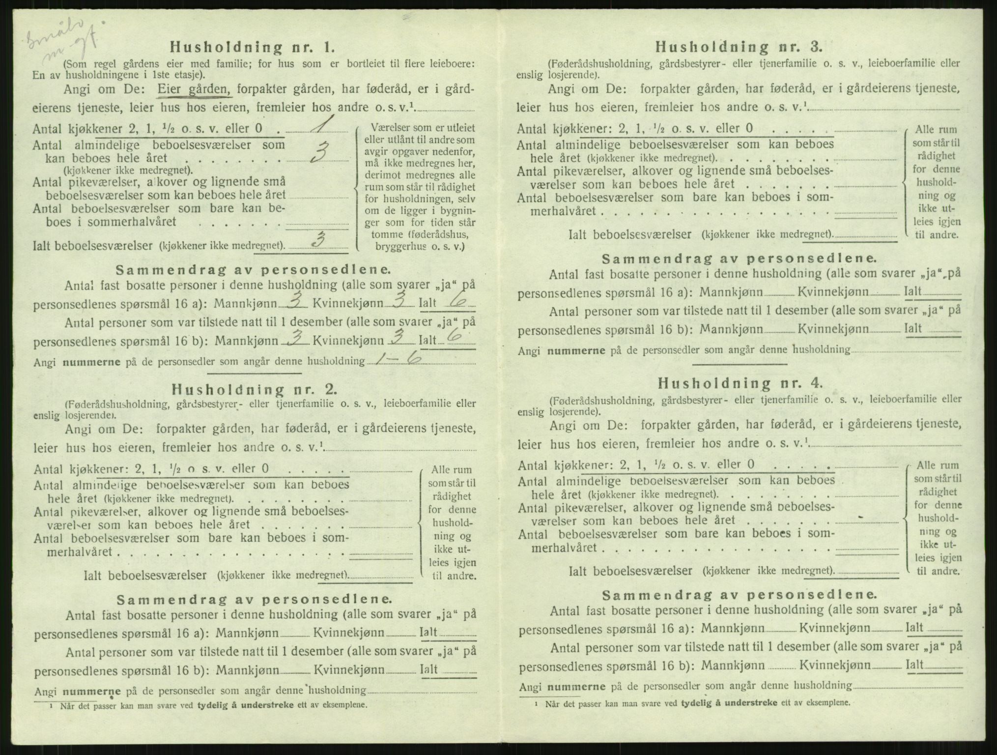 SAT, 1920 census for Aure, 1920, p. 507