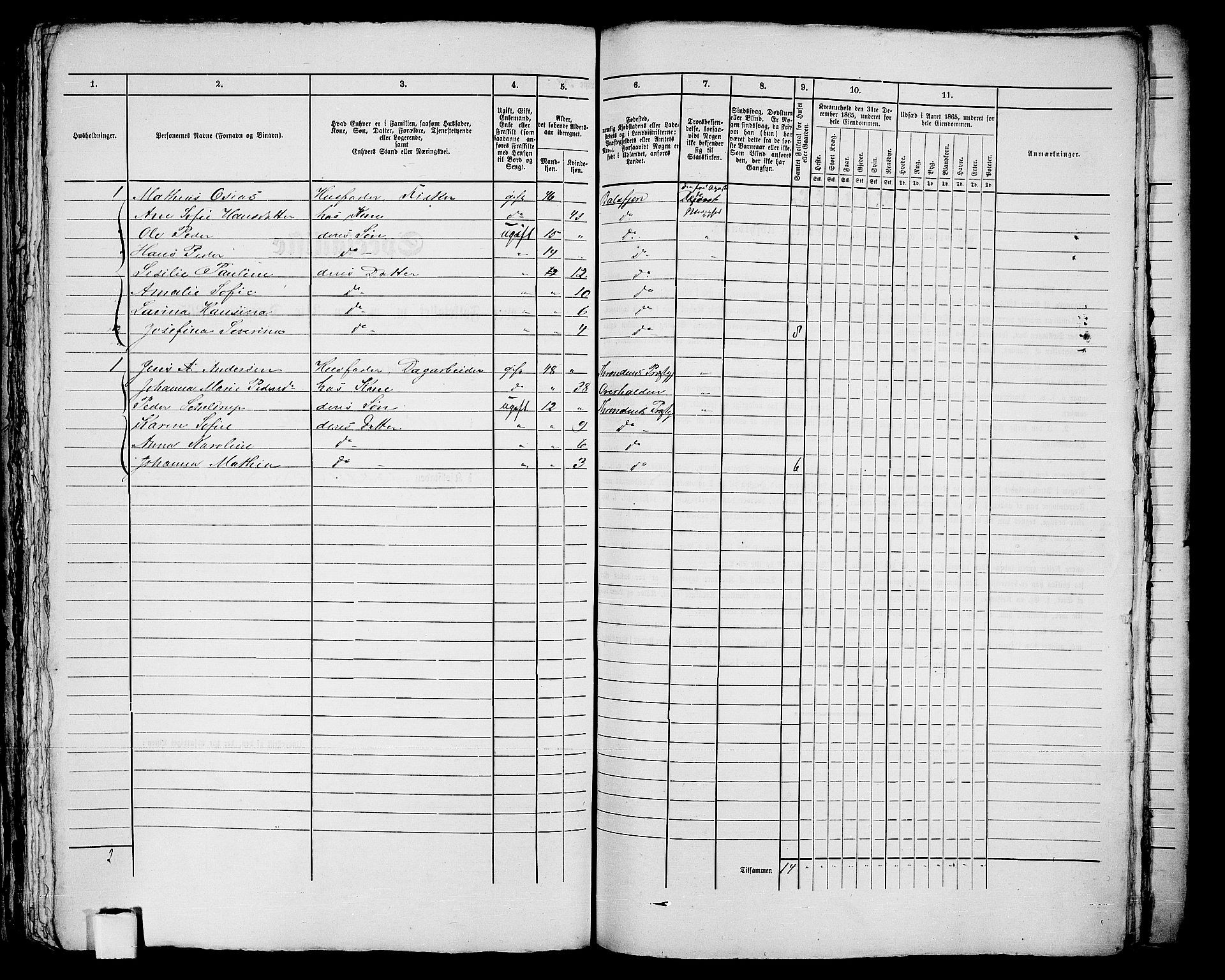 RA, 1865 census for Tromsø, 1865, p. 710