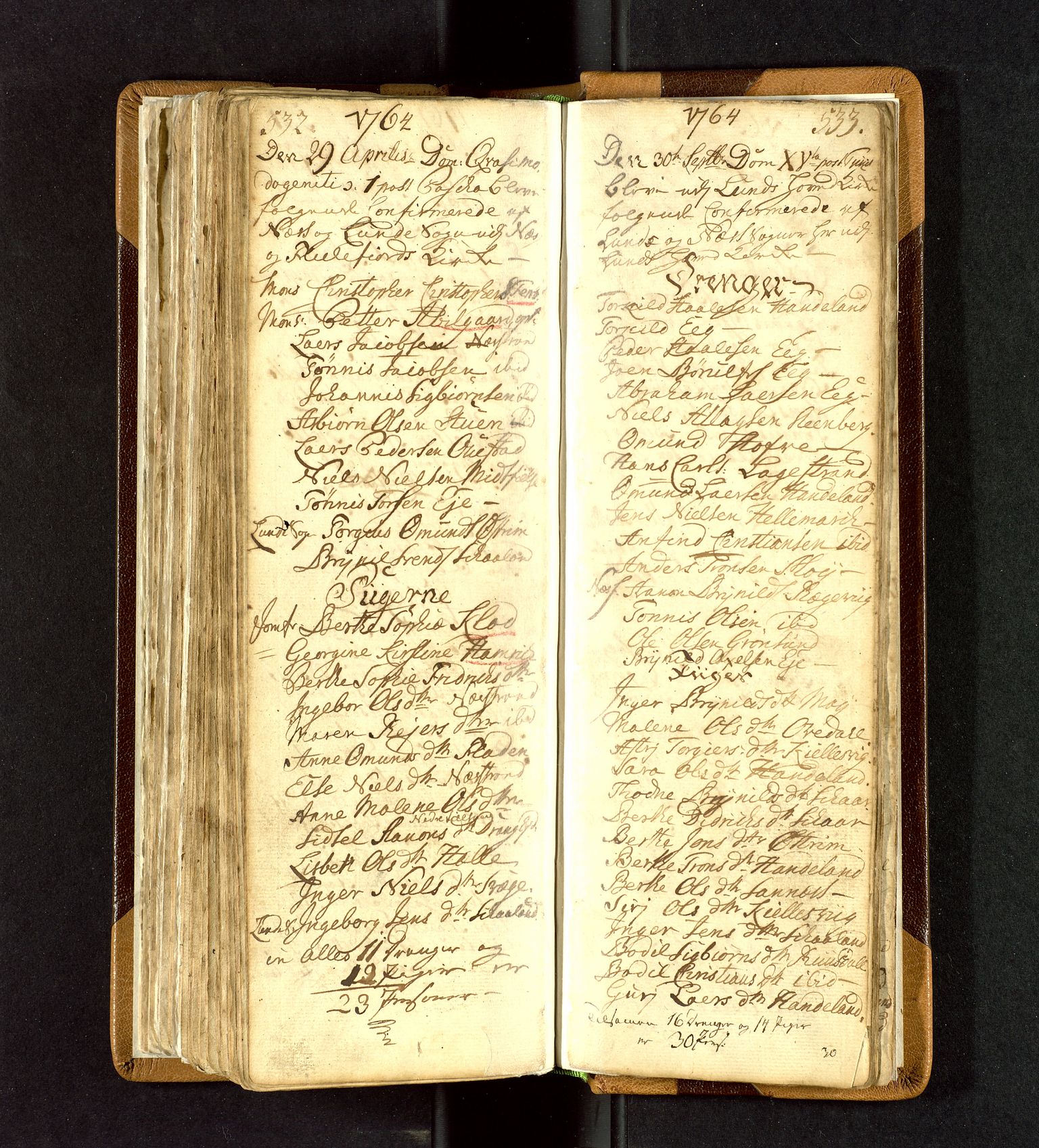 Lund sokneprestkontor, SAST/A-101809/S06/L0003: Parish register (official) no. A 3, 1761-1801, p. 532-533