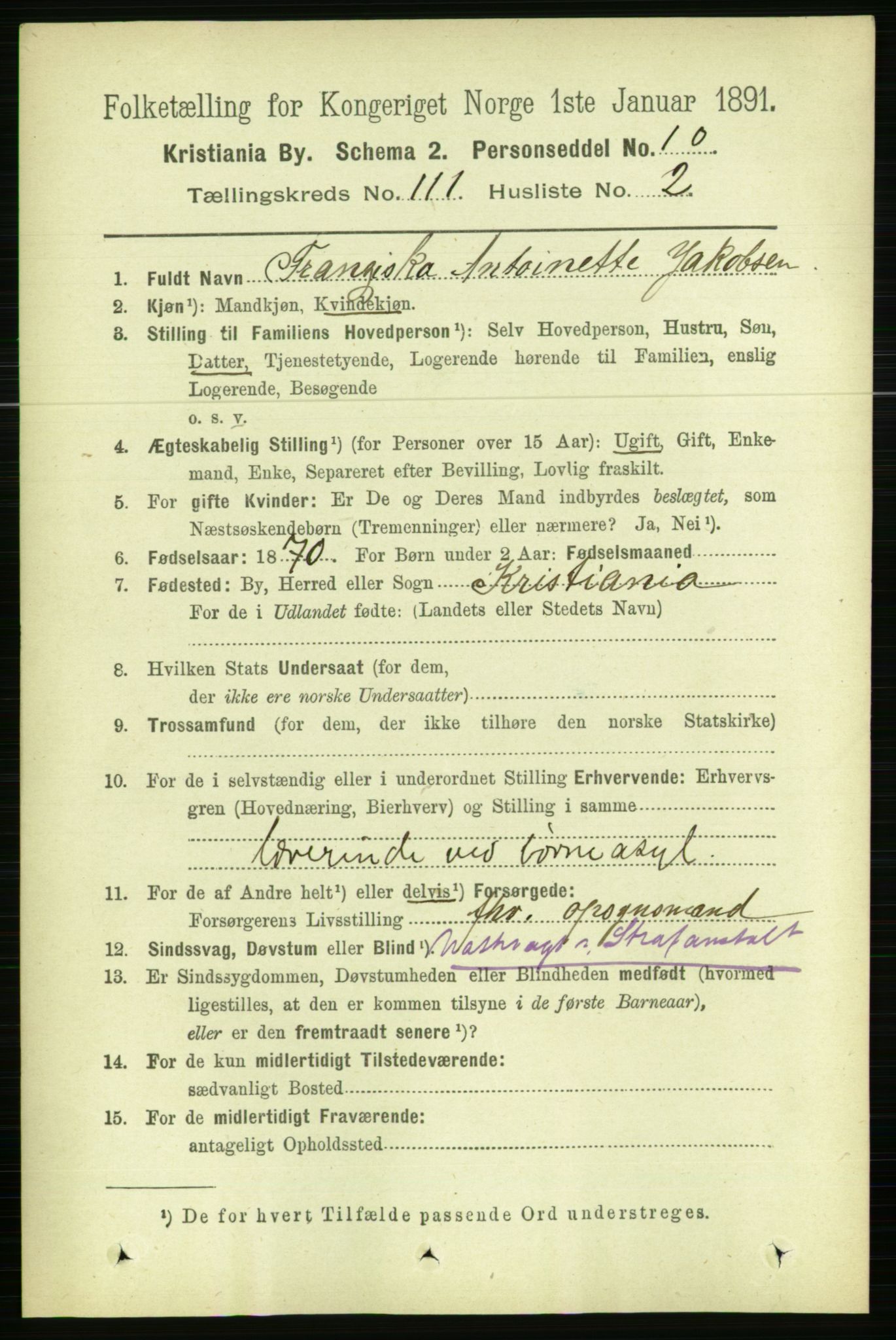 RA, 1891 census for 0301 Kristiania, 1891, p. 57934