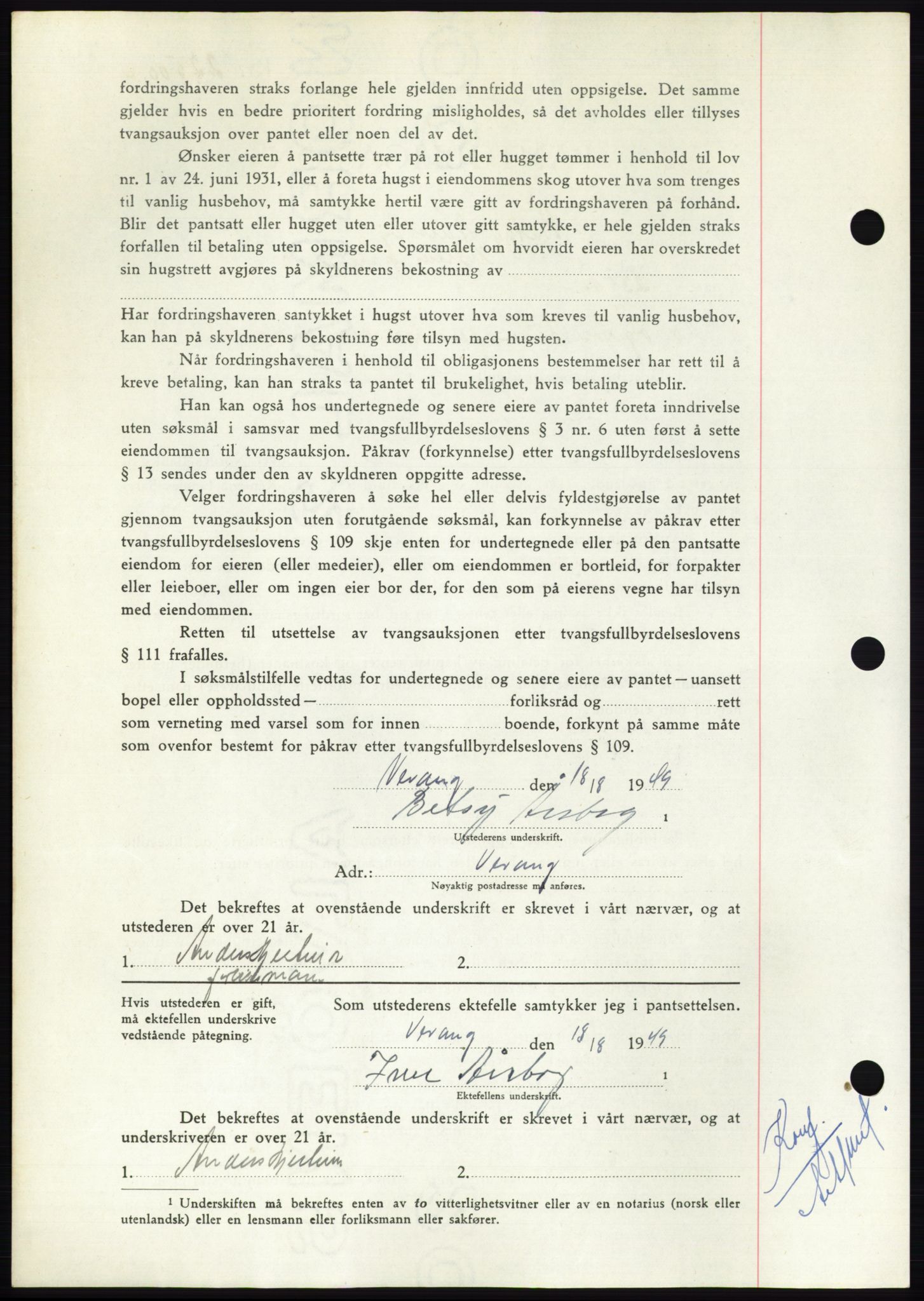 Nordmøre sorenskriveri, AV/SAT-A-4132/1/2/2Ca: Mortgage book no. B103, 1949-1950, Diary no: : 3634/1949