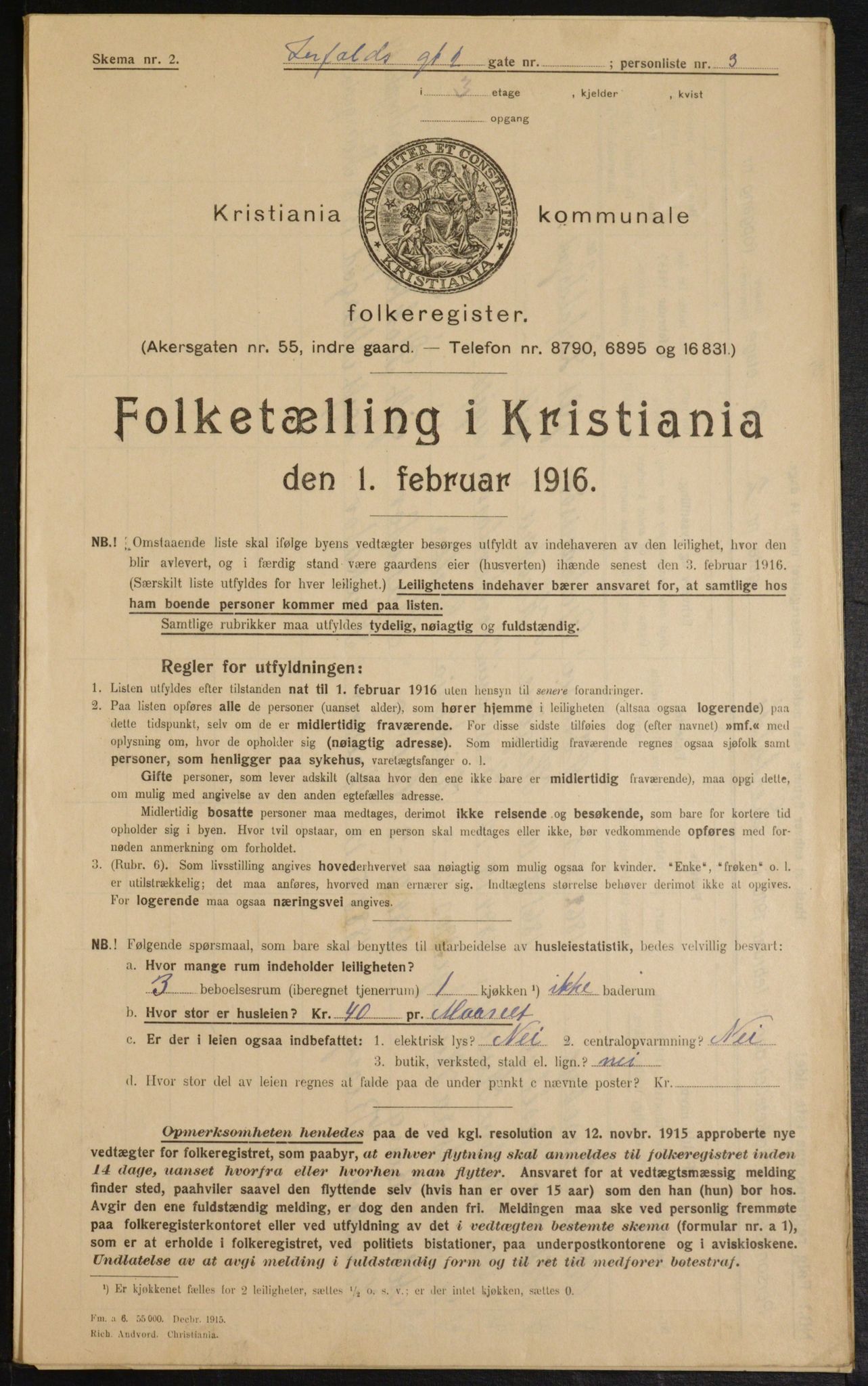 OBA, Municipal Census 1916 for Kristiania, 1916, p. 58544