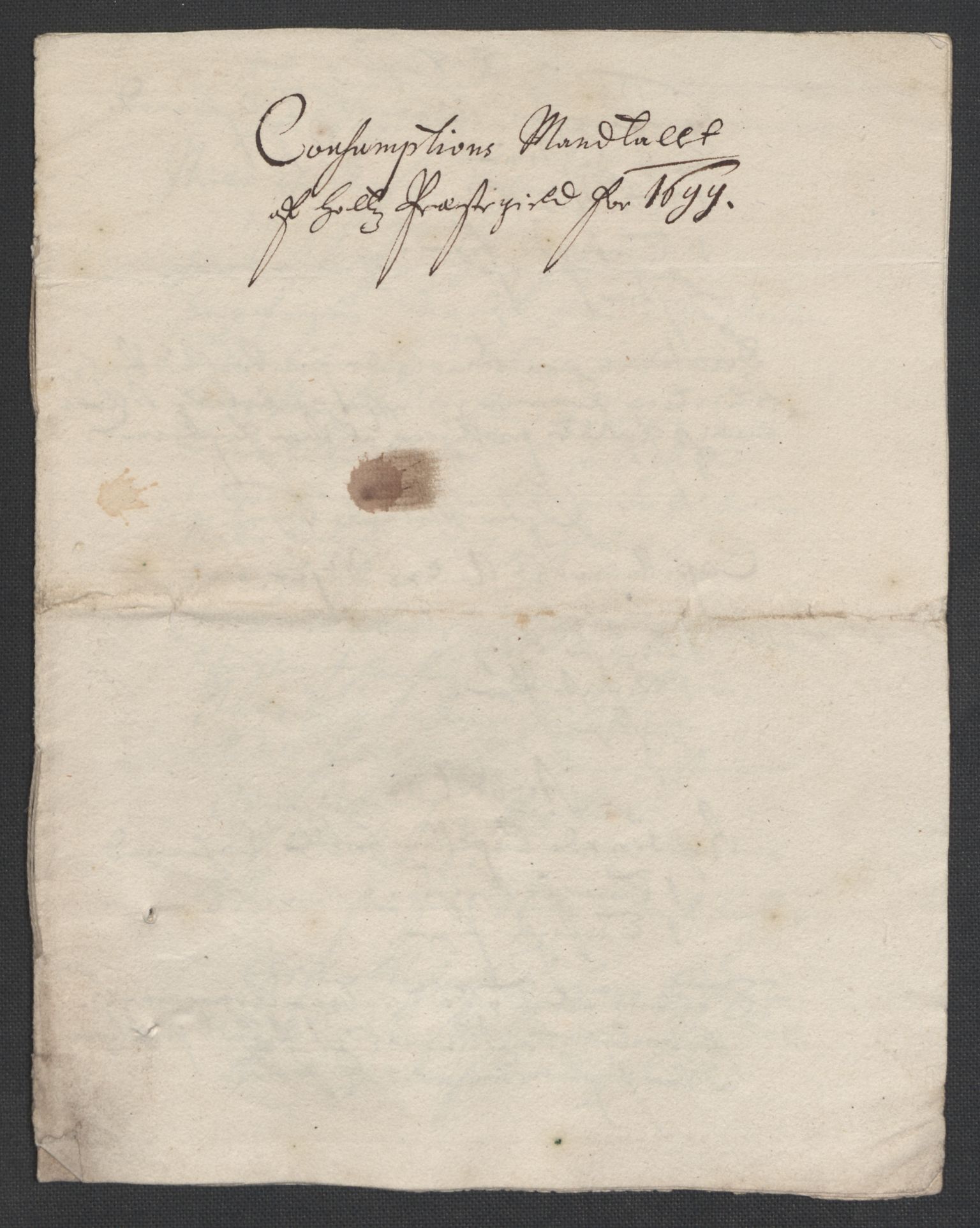 Rentekammeret inntil 1814, Reviderte regnskaper, Fogderegnskap, AV/RA-EA-4092/R39/L2314: Fogderegnskap Nedenes, 1698-1699, p. 269