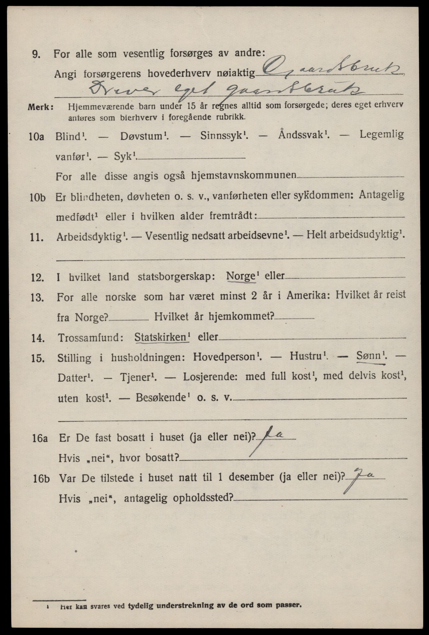 SAST, 1920 census for Hjelmeland, 1920, p. 3372