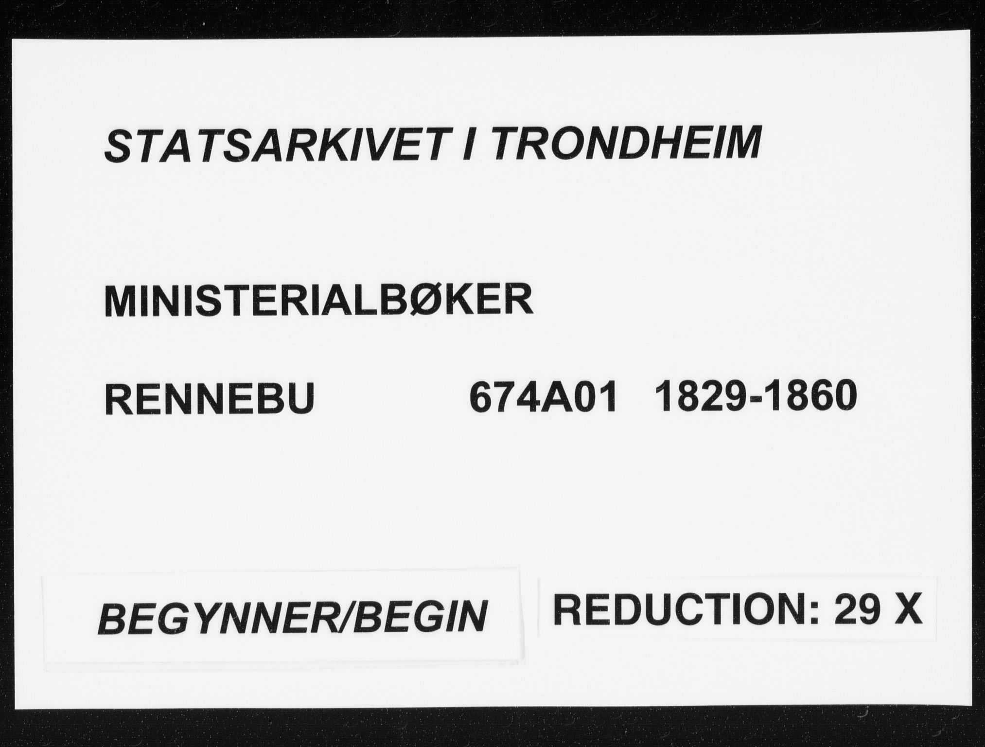 Ministerialprotokoller, klokkerbøker og fødselsregistre - Sør-Trøndelag, AV/SAT-A-1456/674/L0869: Parish register (official) no. 674A01, 1829-1860