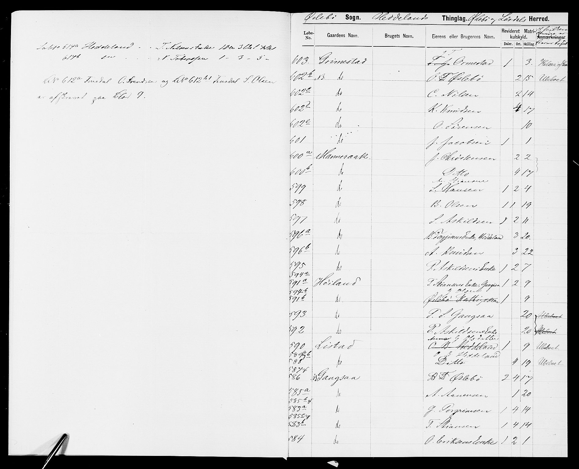 SAK, 1875 census for 1020P Holum, 1875, p. 705