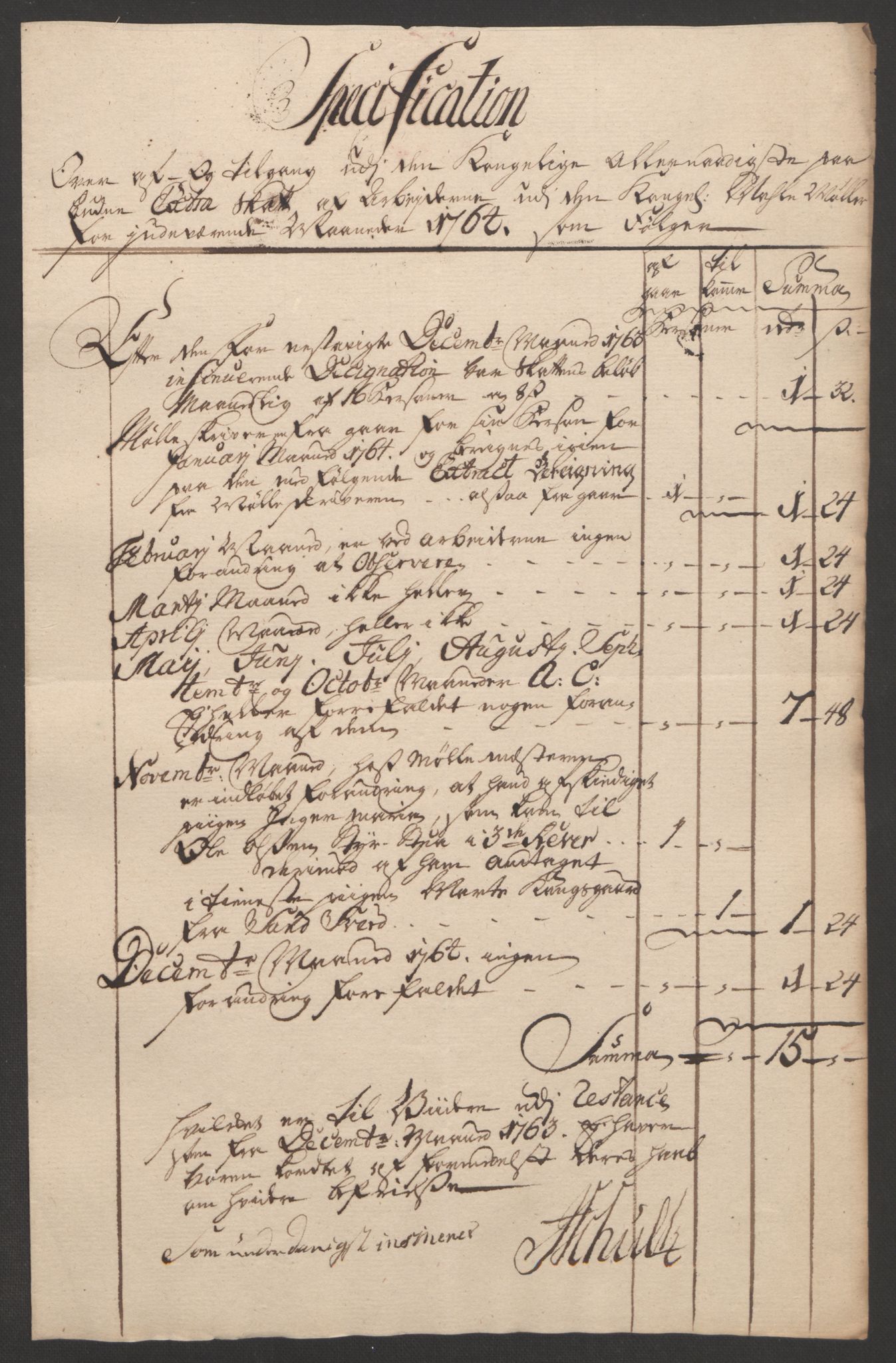 Rentekammeret inntil 1814, Reviderte regnskaper, Bergverksregnskaper, AV/RA-EA-3222/R/Rc/Rca/L0843: Ekstraskatt, 1762-1765, p. 856