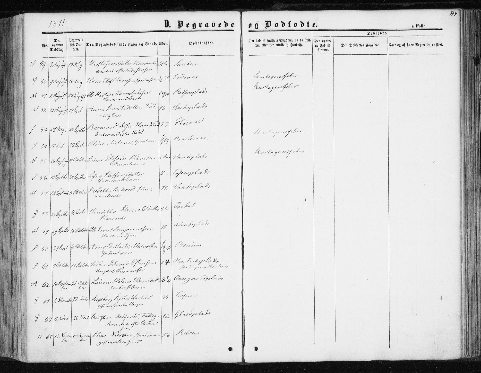 Ministerialprotokoller, klokkerbøker og fødselsregistre - Nord-Trøndelag, SAT/A-1458/741/L0394: Parish register (official) no. 741A08, 1864-1877, p. 334