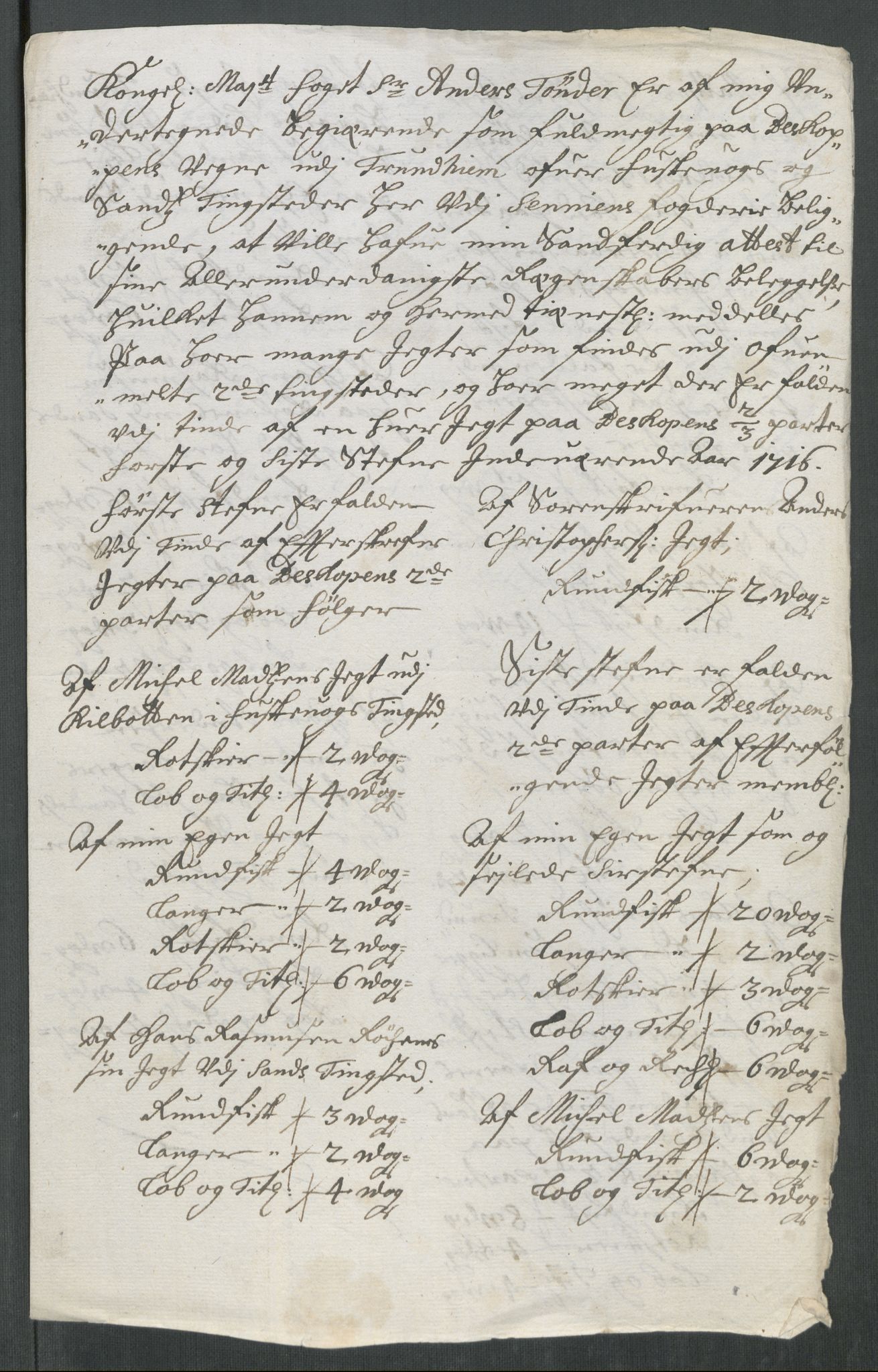 Rentekammeret inntil 1814, Reviderte regnskaper, Fogderegnskap, AV/RA-EA-4092/R68/L4762: Fogderegnskap Senja og Troms, 1716, p. 275