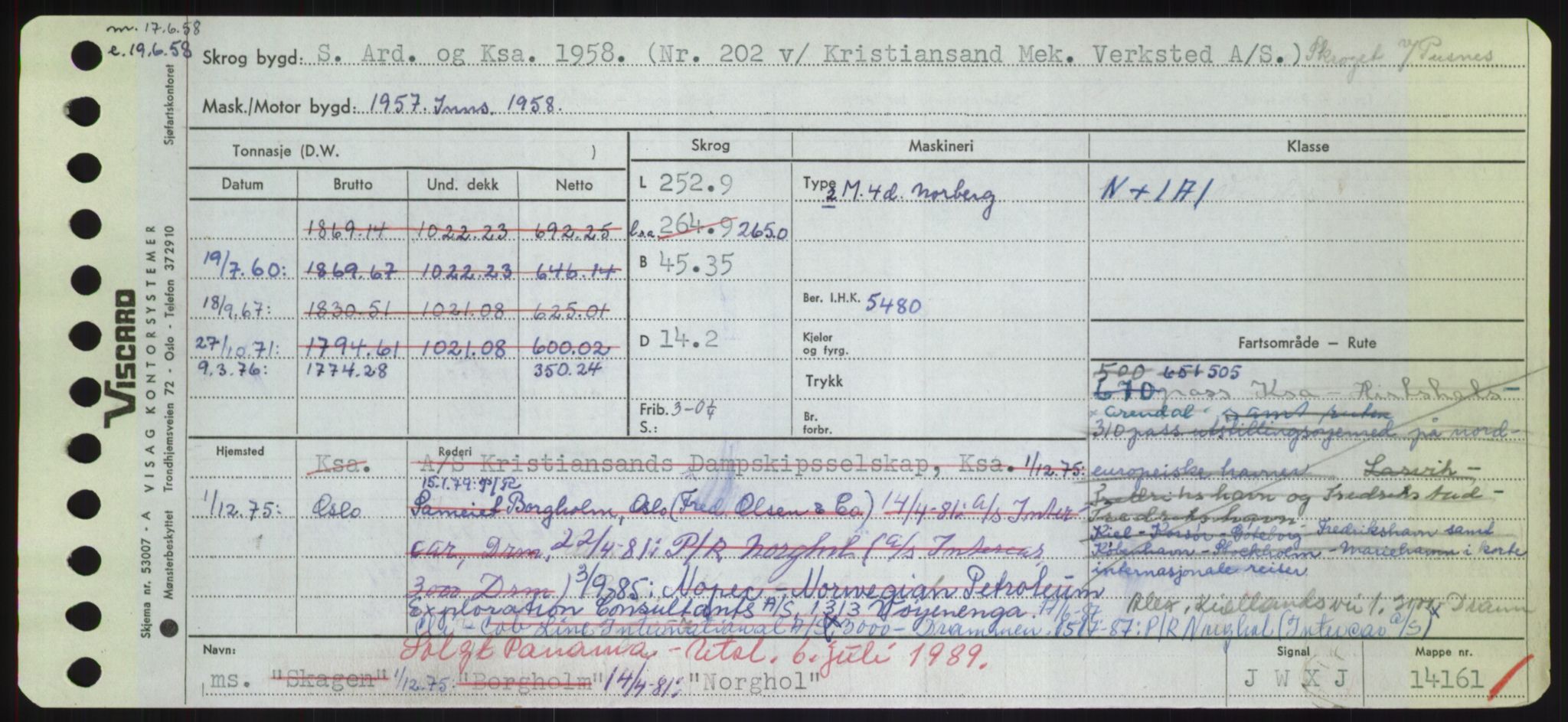 Sjøfartsdirektoratet med forløpere, Skipsmålingen, RA/S-1627/H/Hd/L0026: Fartøy, N-Norhol, p. 645