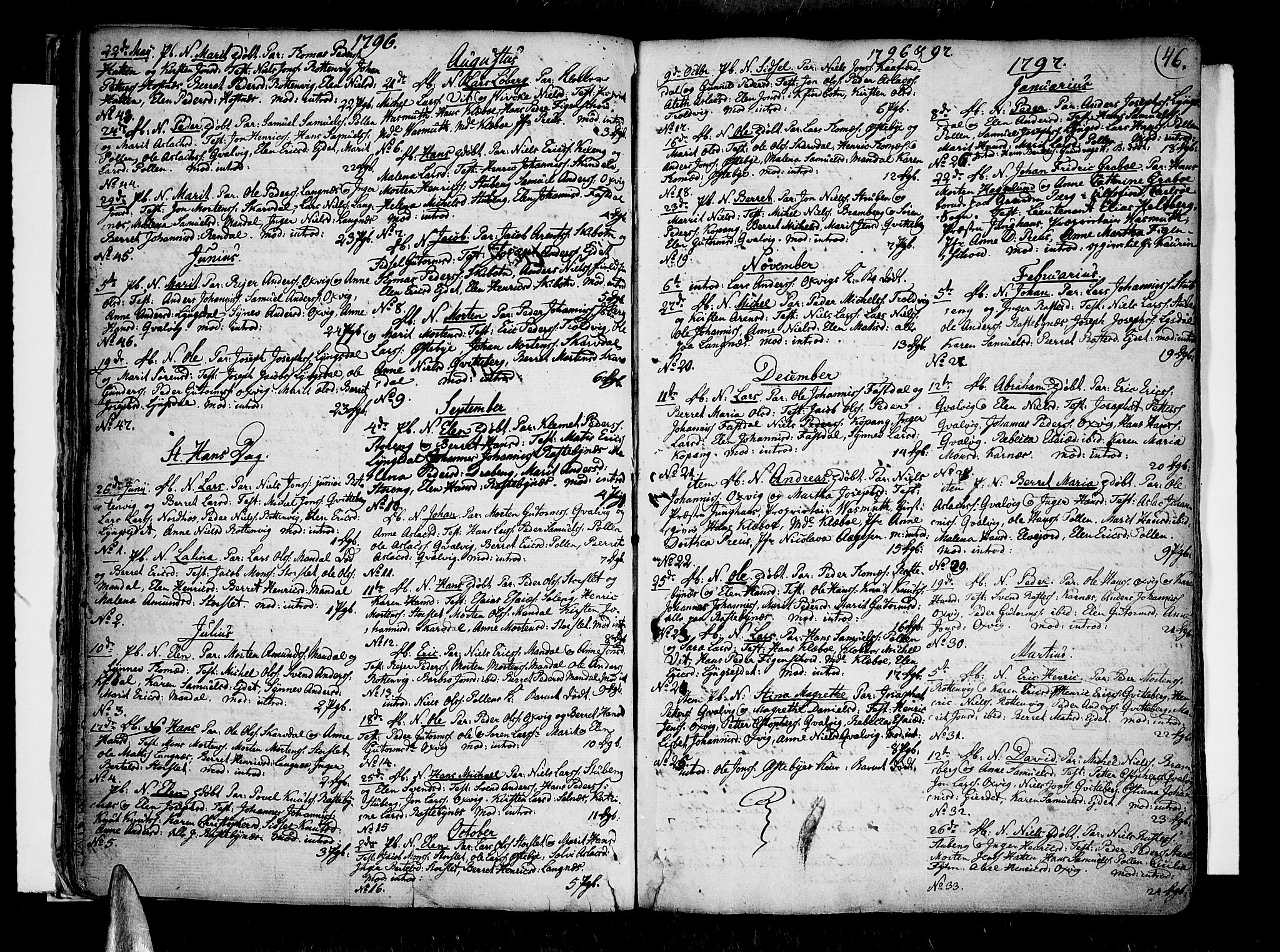 Lyngen sokneprestembete, AV/SATØ-S-1289/H/He/Hea/L0002kirke: Parish register (official) no. 2, 1785-1840, p. 46