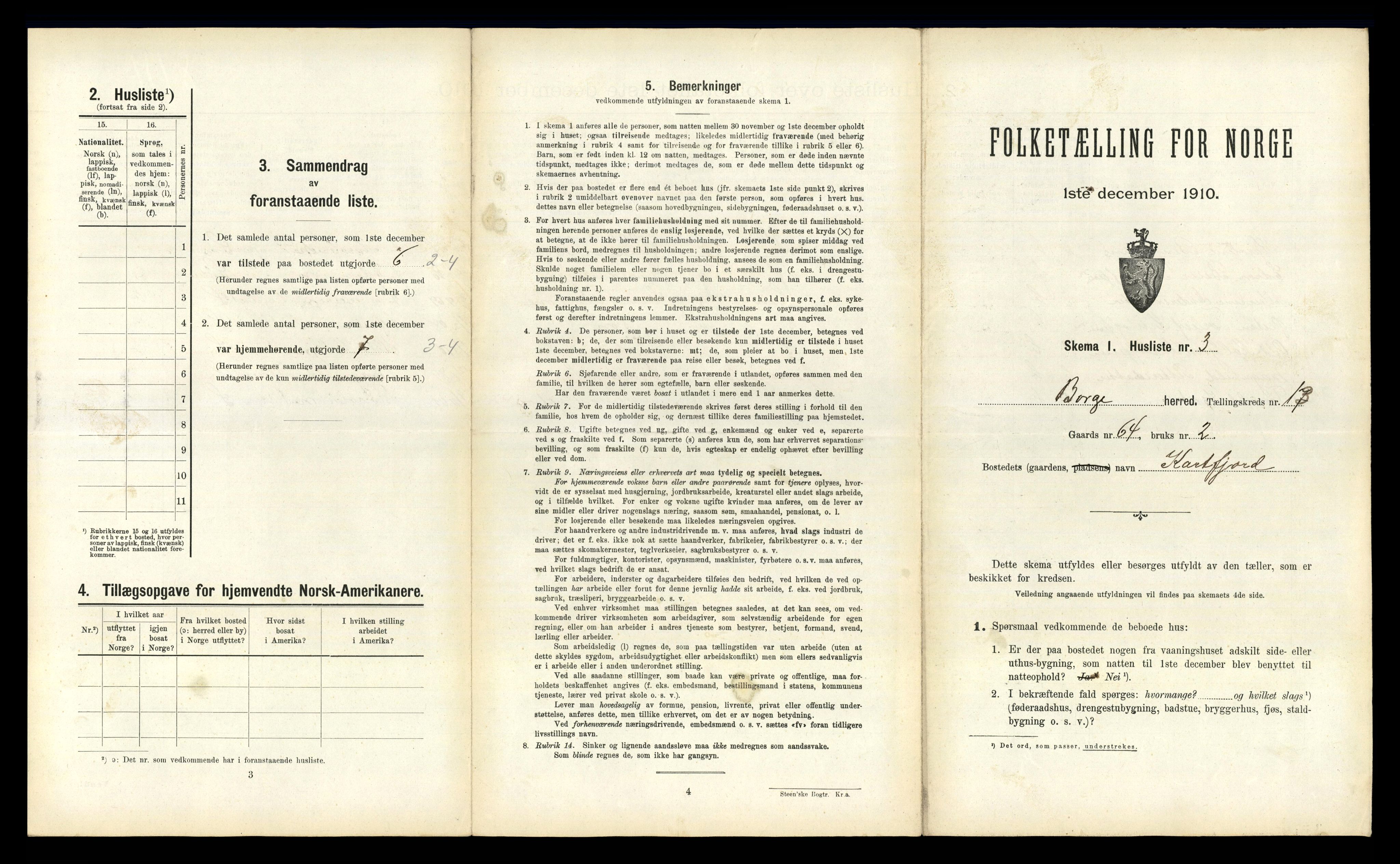 RA, 1910 census for Borge, 1910, p. 1269