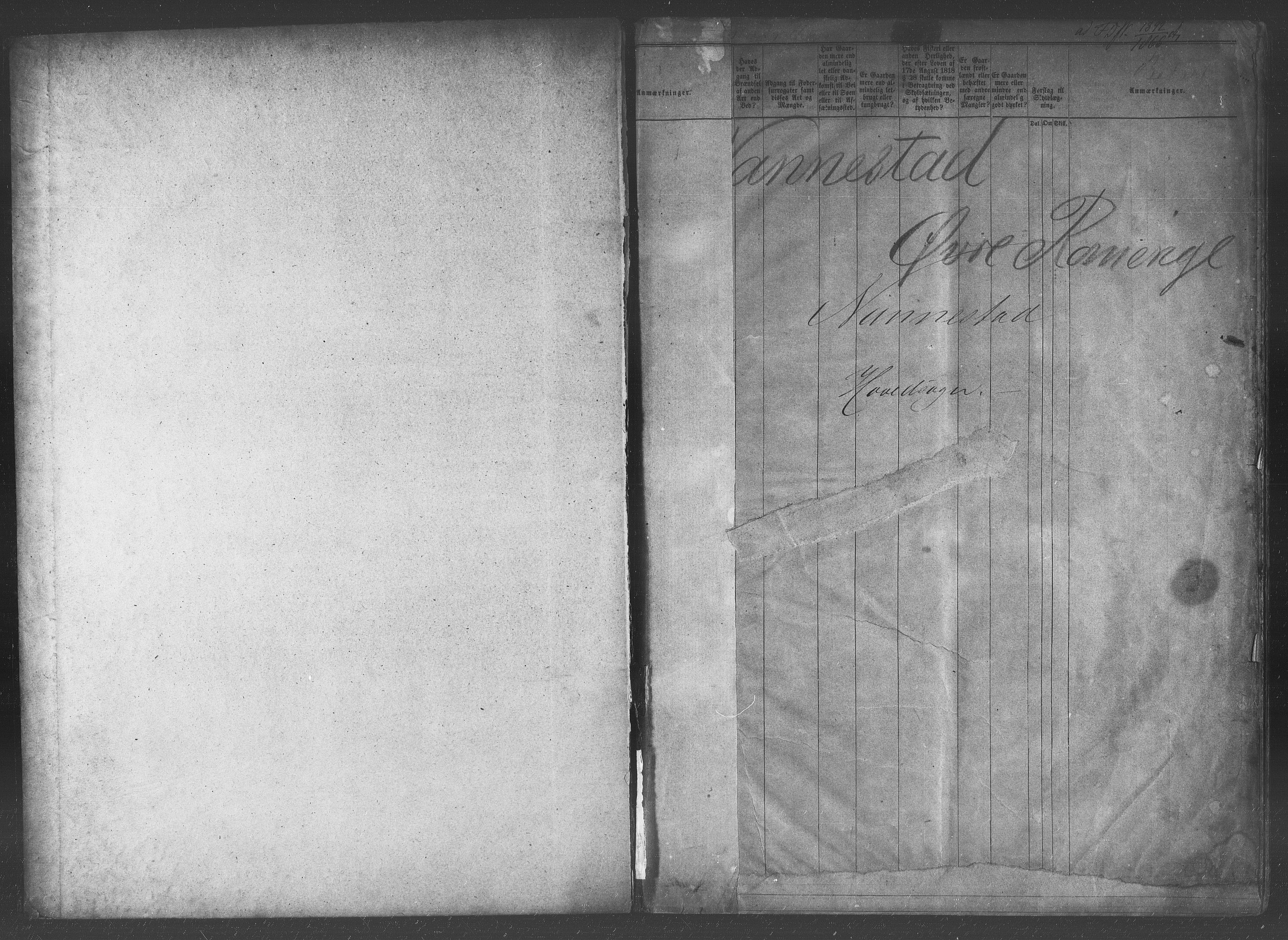 Matrikkelrevisjonen av 1863, AV/RA-S-1530/F/Fe/L0042: Nannestad, 1863