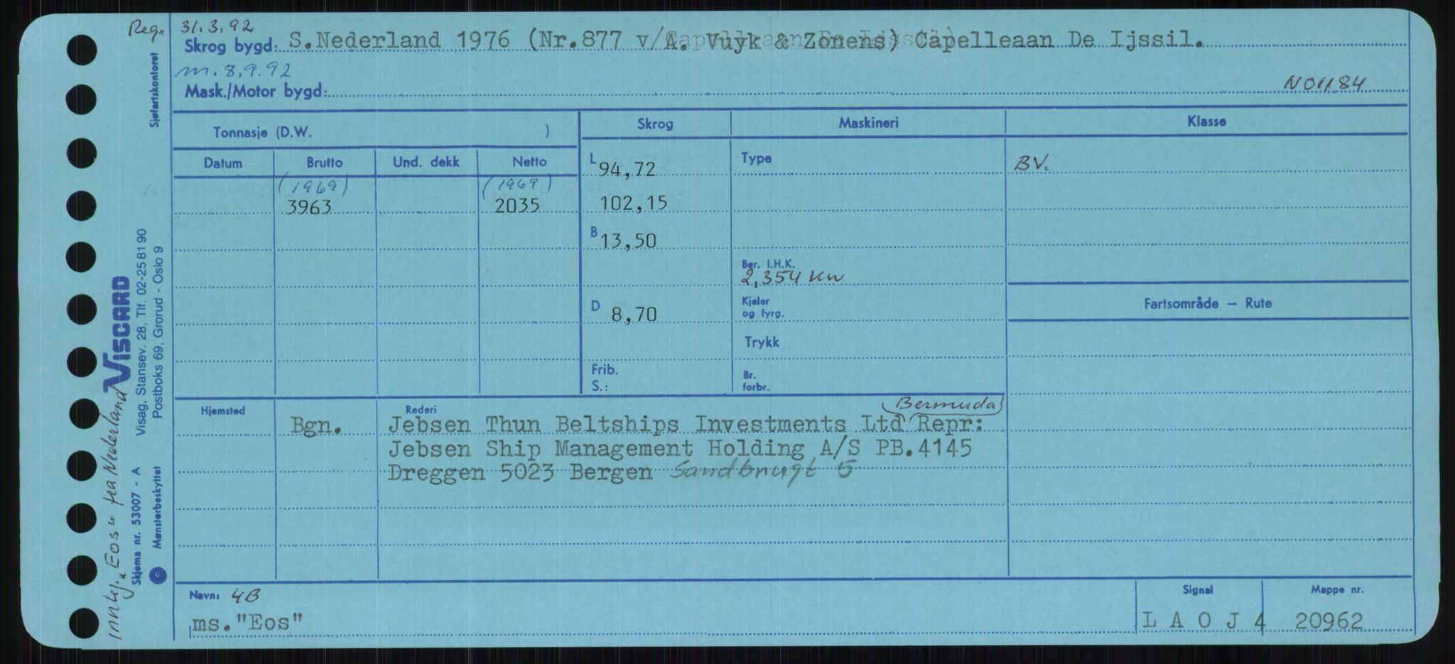 Sjøfartsdirektoratet med forløpere, Skipsmålingen, RA/S-1627/H/Ha/L0002/0001: Fartøy, Eik-Hill / Fartøy, Eik-F, p. 181