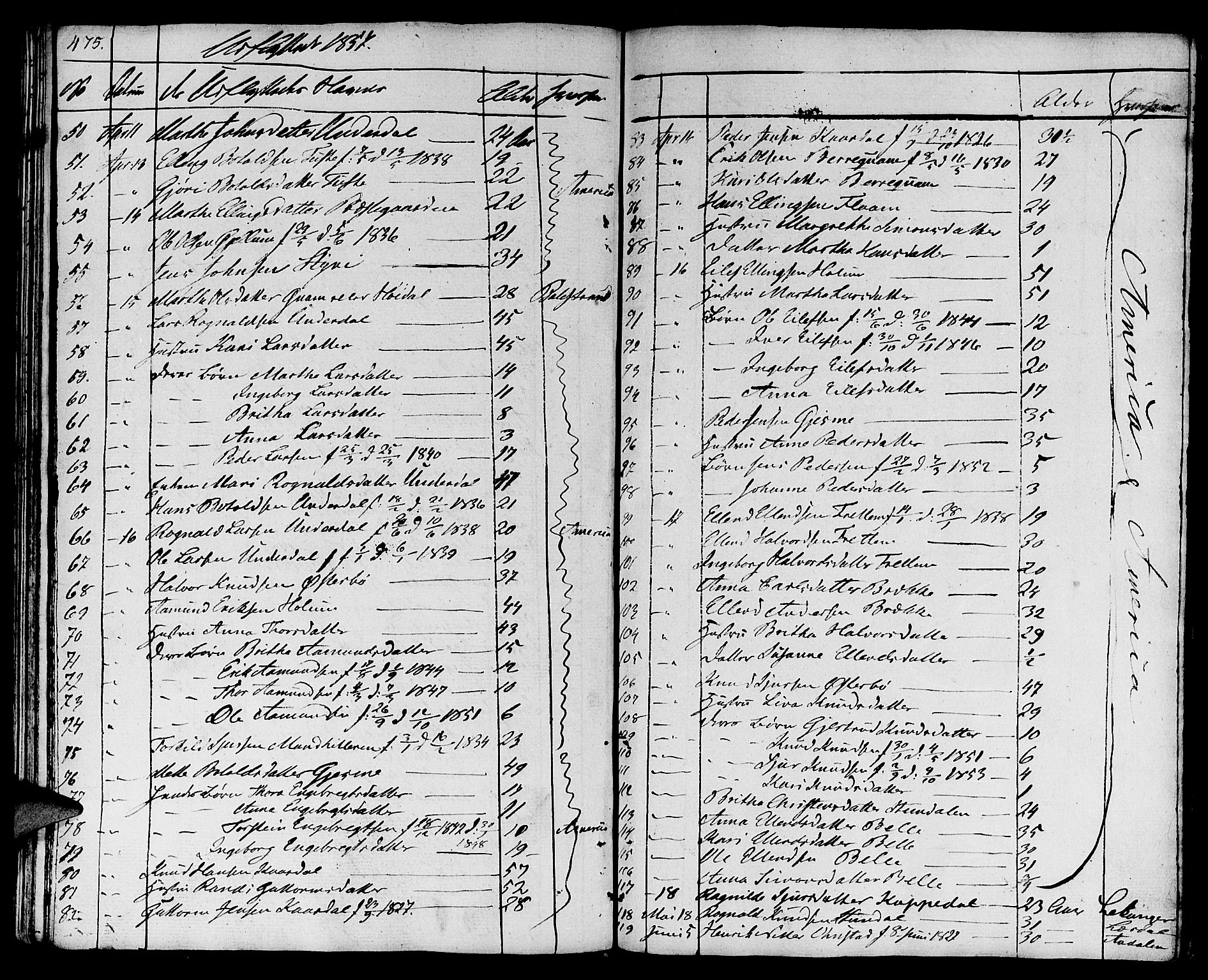 Aurland sokneprestembete, SAB/A-99937/H/Ha/Haa/L0006: Parish register (official) no. A 6, 1821-1859, p. 475