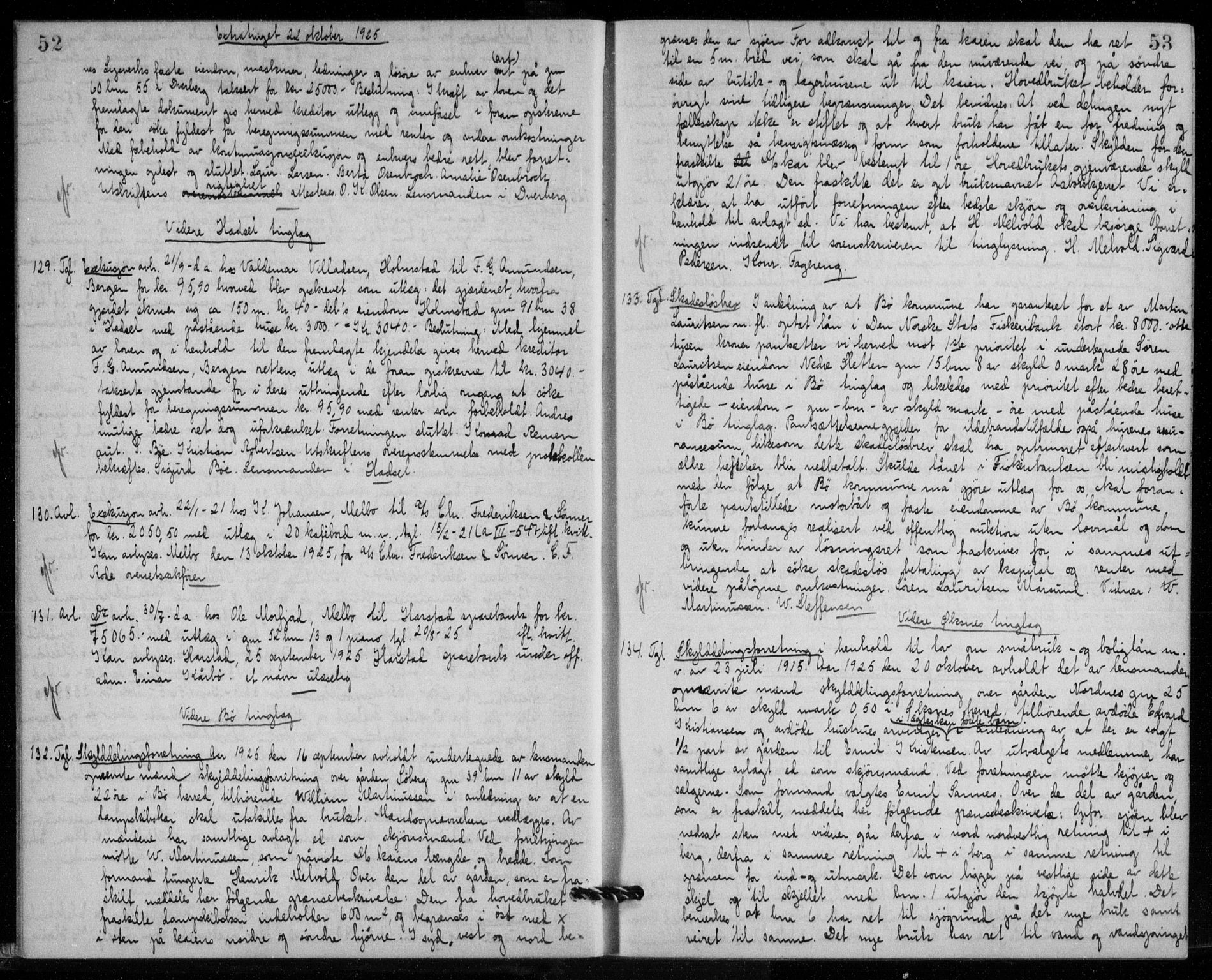 Vesterålen sorenskriveri, SAT/A-4180/1/2/2Ca/L0041: Mortgage book no. 6, 1925-1928, p. 52-53, Deed date: 22.10.1925