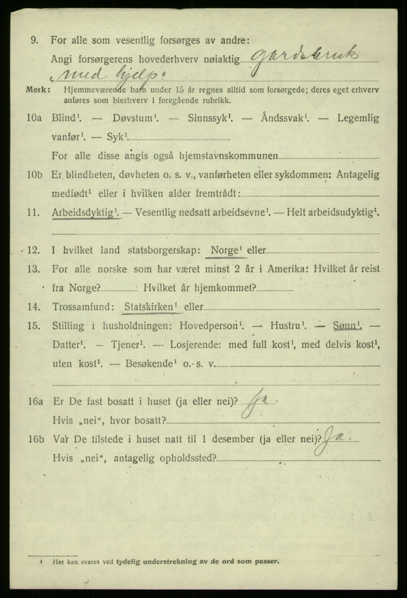 SAB, 1920 census for Eid, 1920, p. 2039