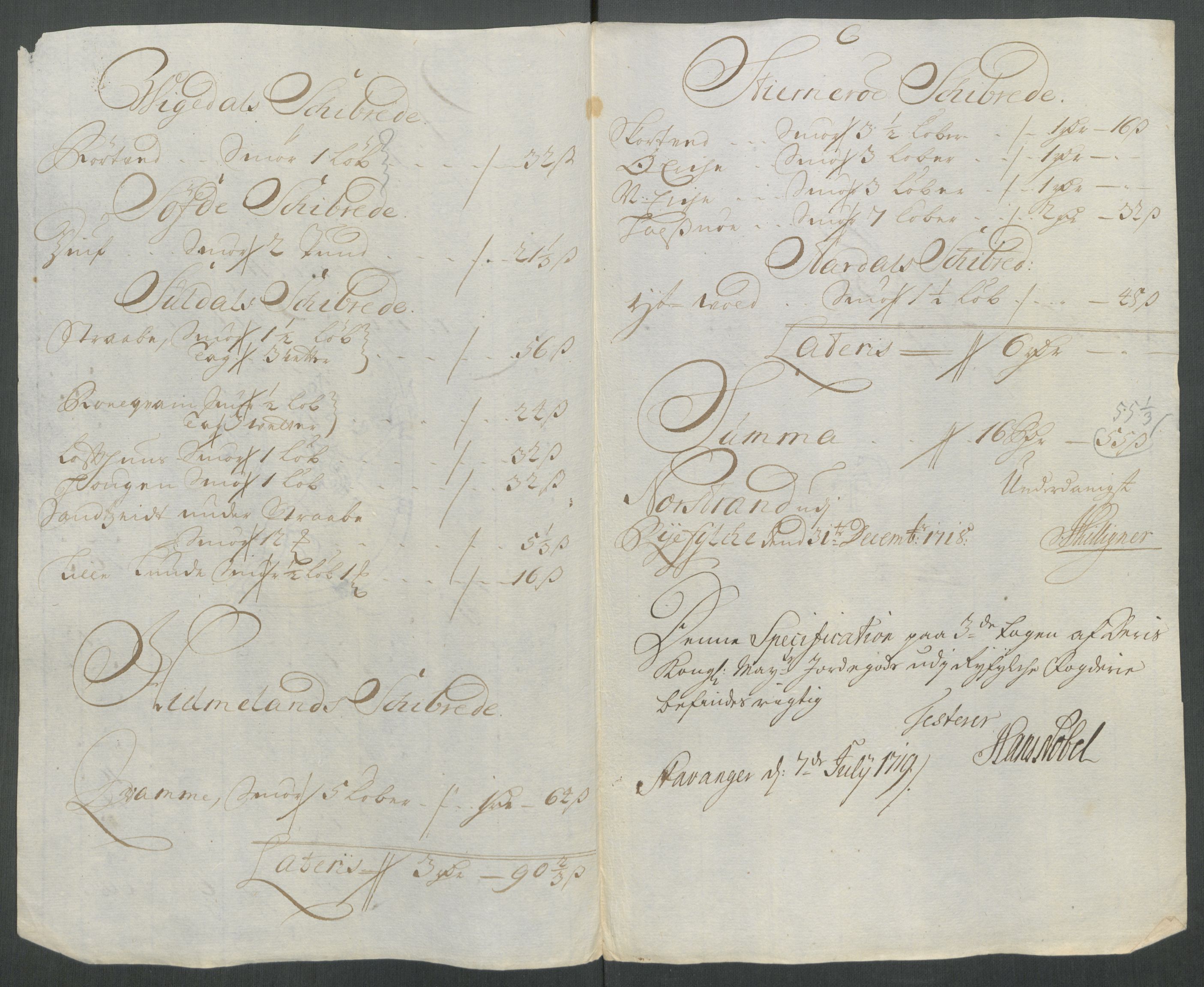 Rentekammeret inntil 1814, Reviderte regnskaper, Fogderegnskap, AV/RA-EA-4092/R47/L2871: Fogderegnskap Ryfylke, 1718, p. 252