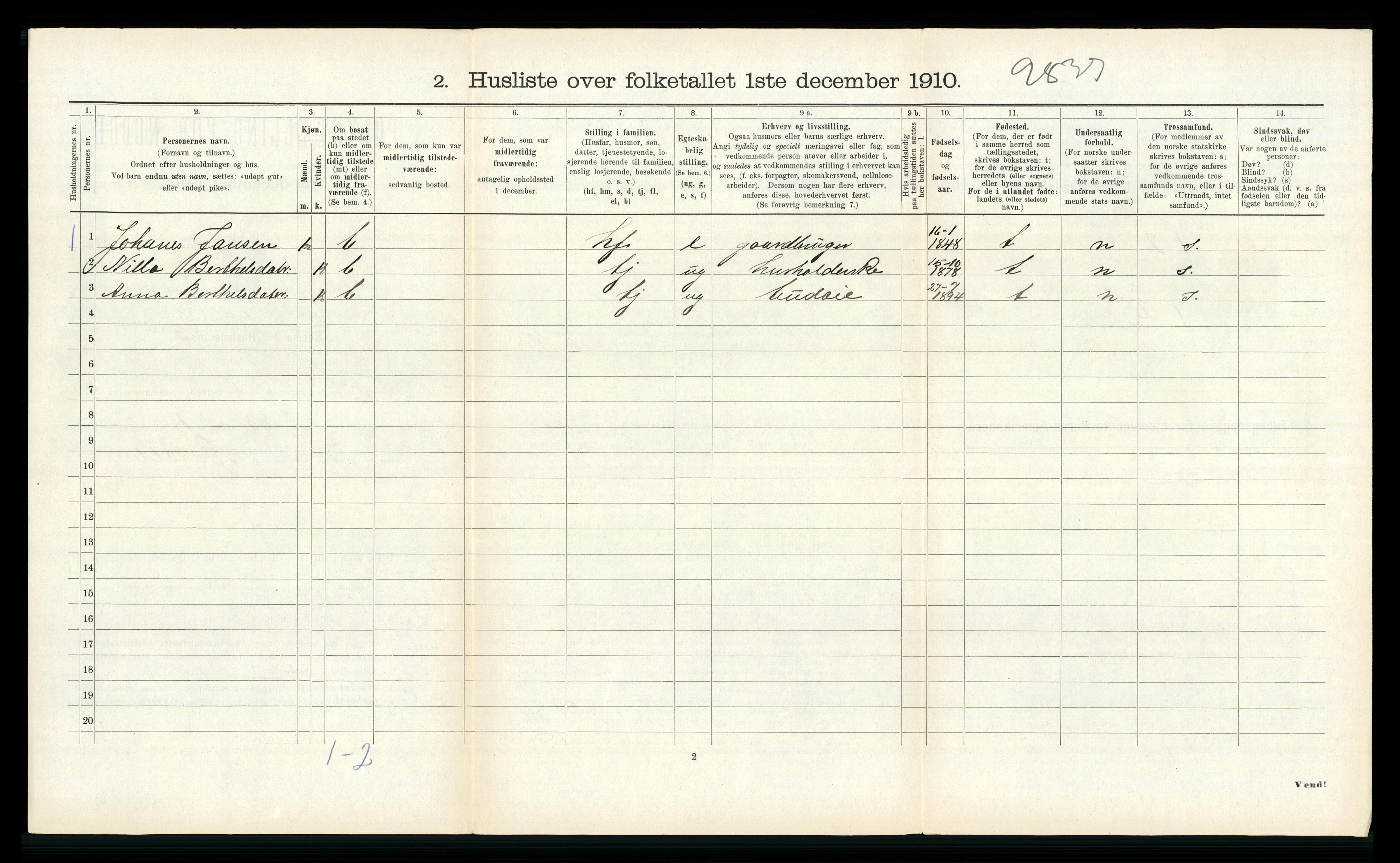 RA, 1910 census for Kinn, 1910, p. 521