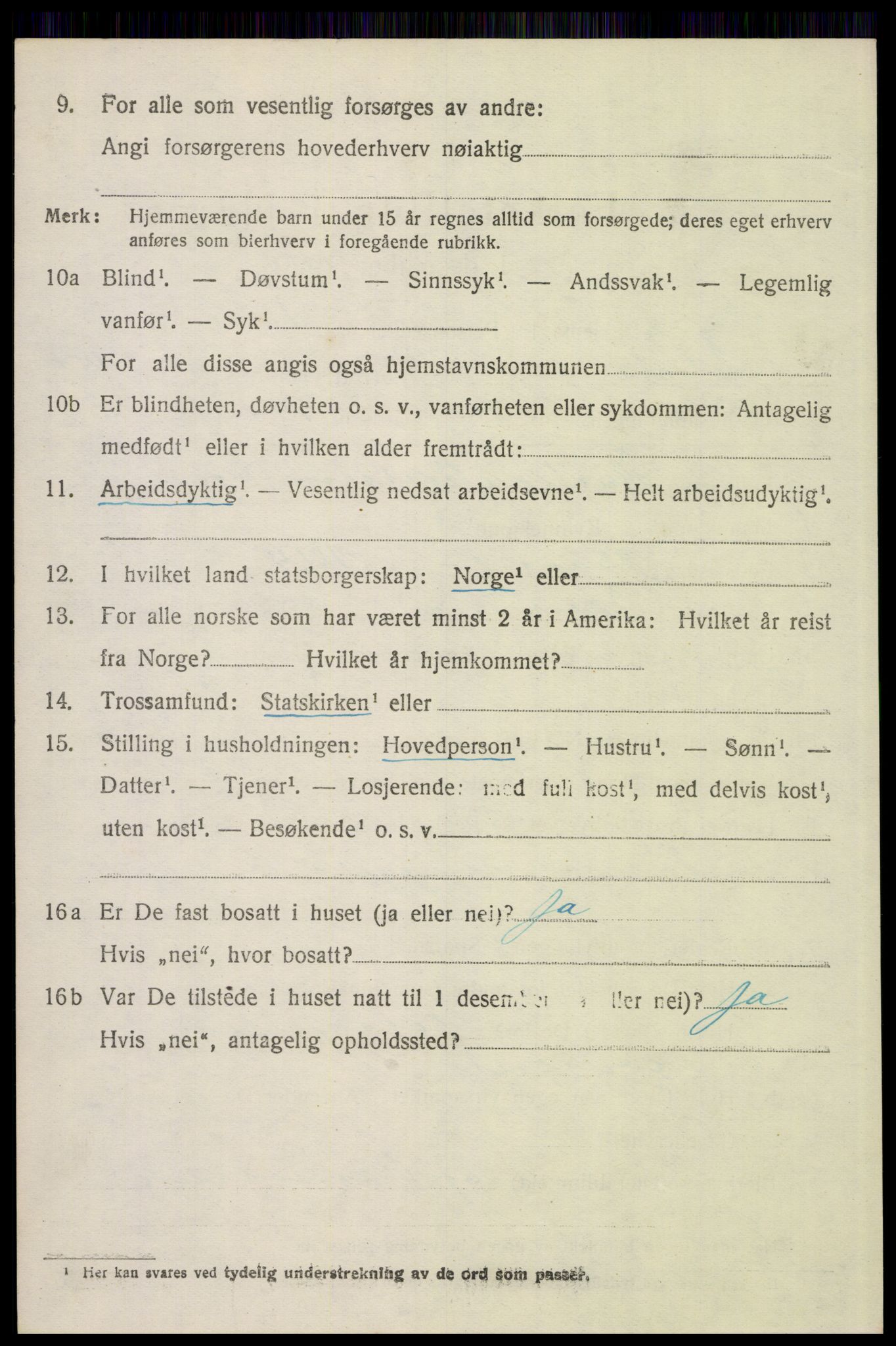 SAH, 1920 census for Elverum, 1920, p. 22205