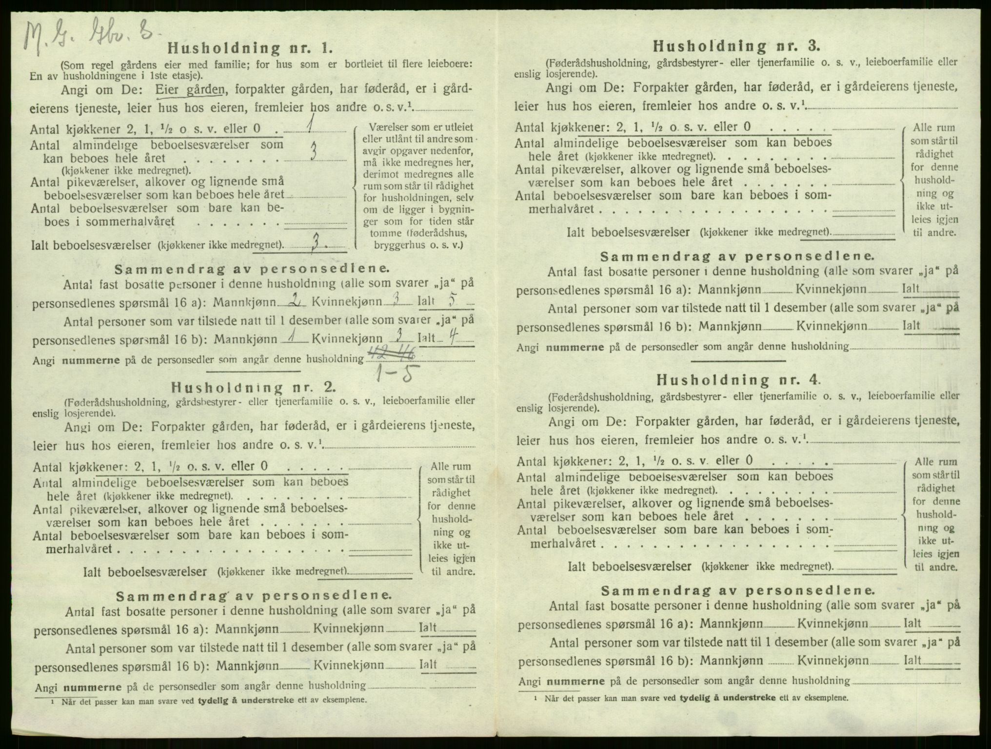 SAKO, 1920 census for Sem, 1920, p. 1475