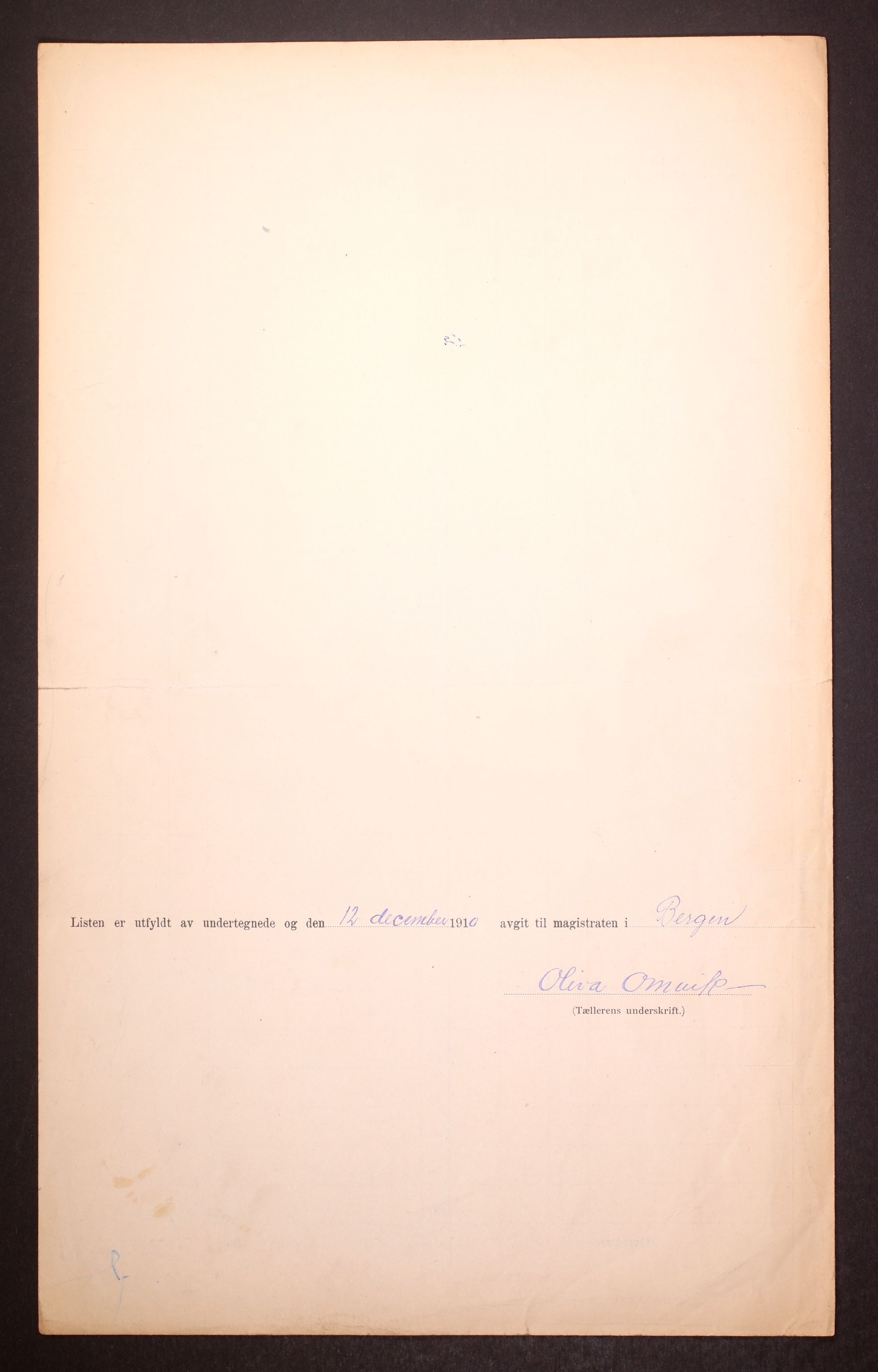 RA, 1910 census for Bergen, 1910, p. 22