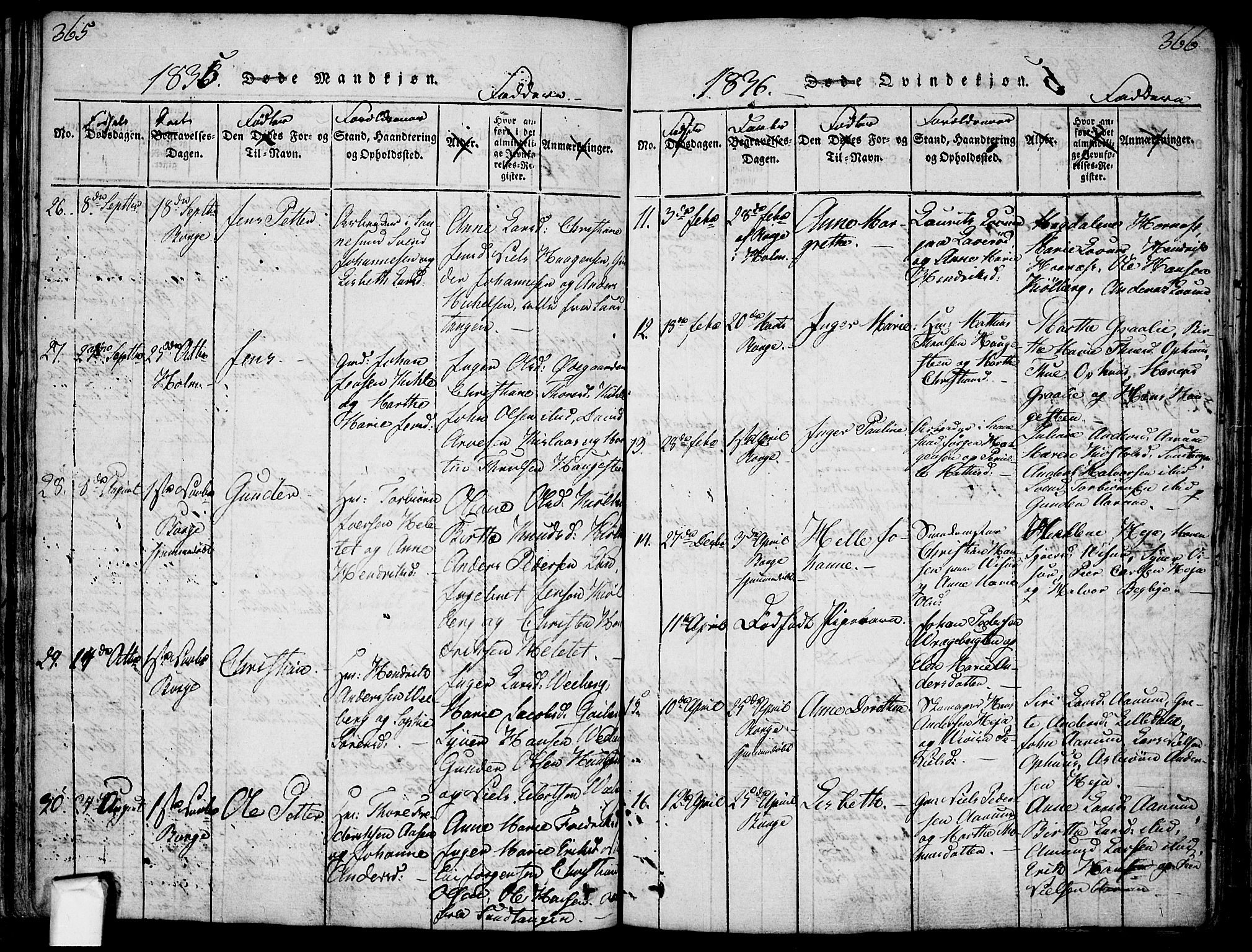 Borge prestekontor Kirkebøker, AV/SAO-A-10903/F/Fa/L0003: Parish register (official) no. I 3, 1815-1836, p. 365-366