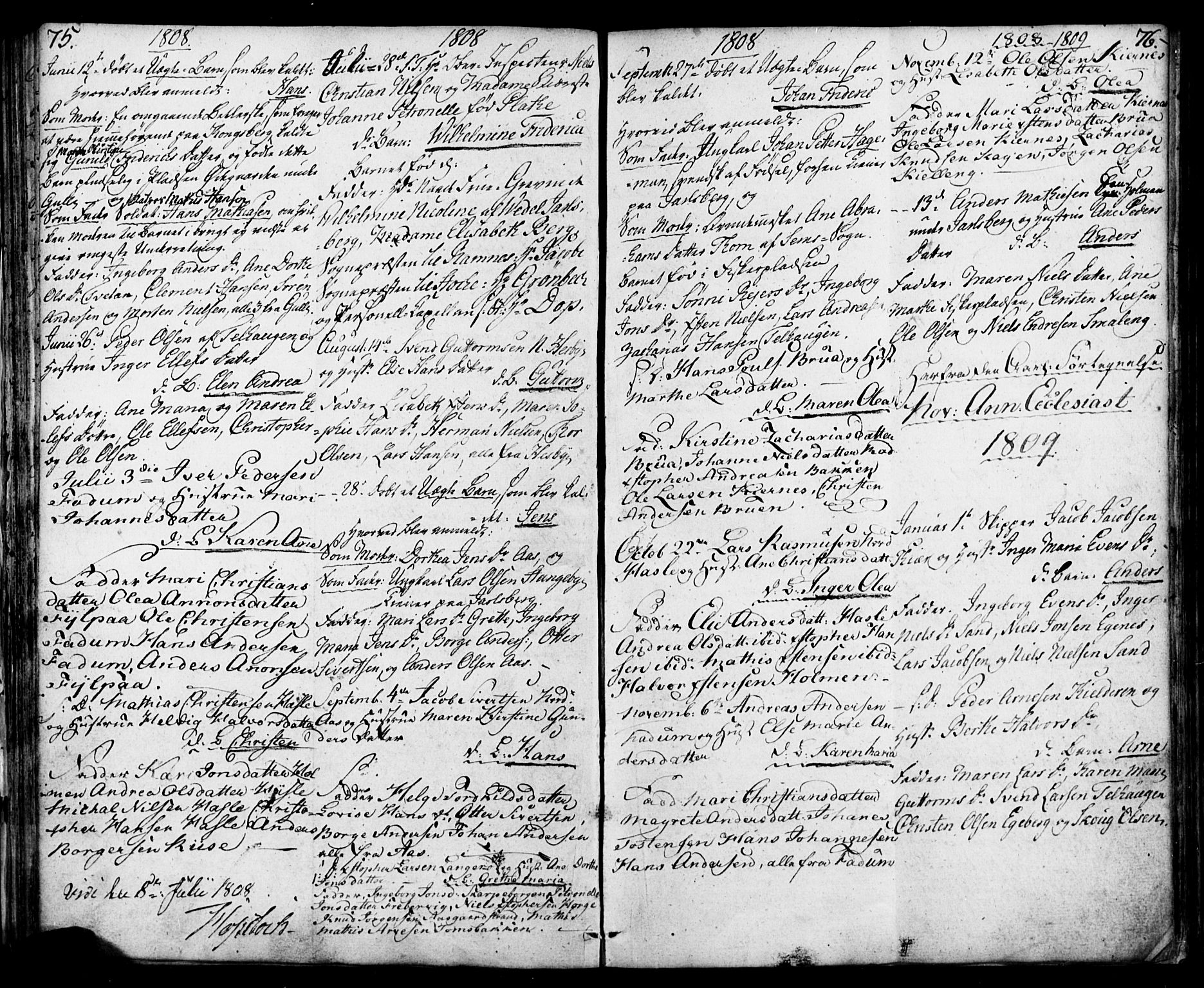 Sem kirkebøker, SAKO/A-5/F/Fa/L0003: Parish register (official) no. I 3, 1799-1814, p. 75-76