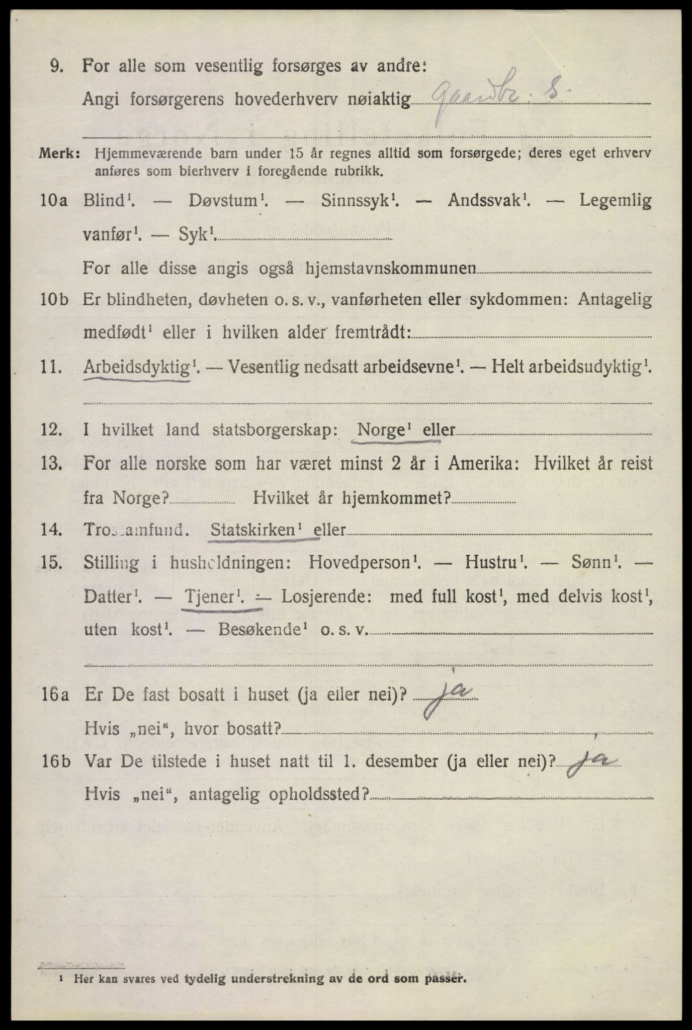 SAKO, 1920 census for Sem, 1920, p. 3568