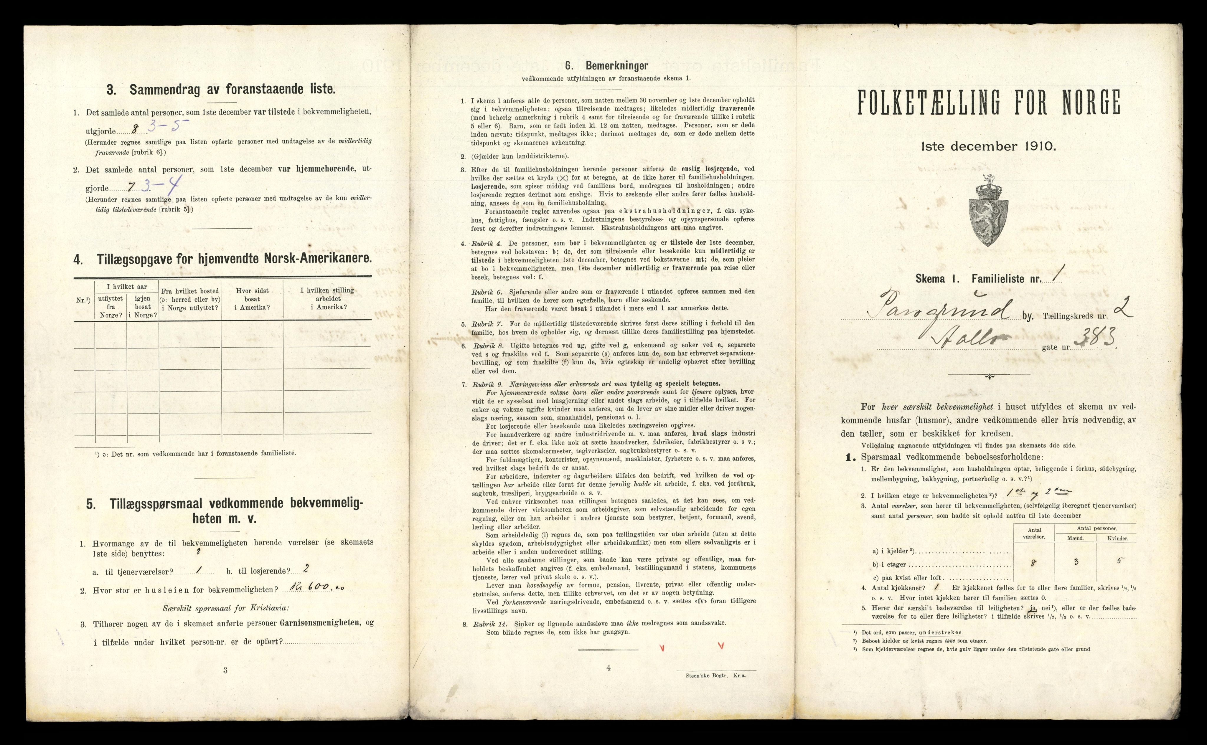 RA, 1910 census for Porsgrunn, 1910, p. 1520