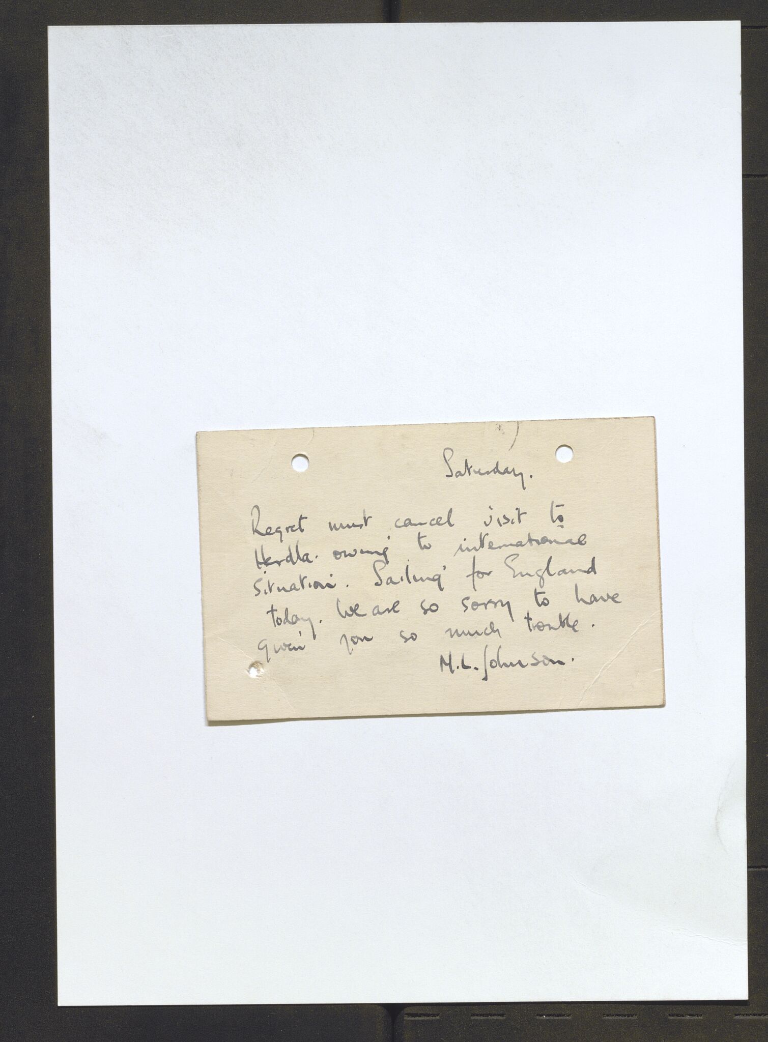 Bergens Museum, AV/SAB-A-17301/13/D/L0002: Korrespondanse , 1928-1940, p. 602