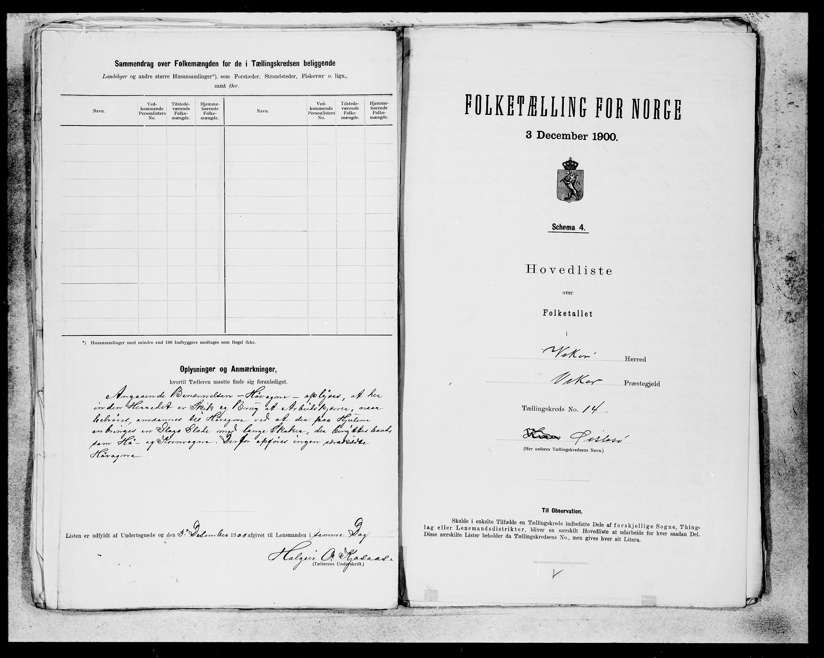 SAB, 1900 census for Kvam, 1900, p. 27