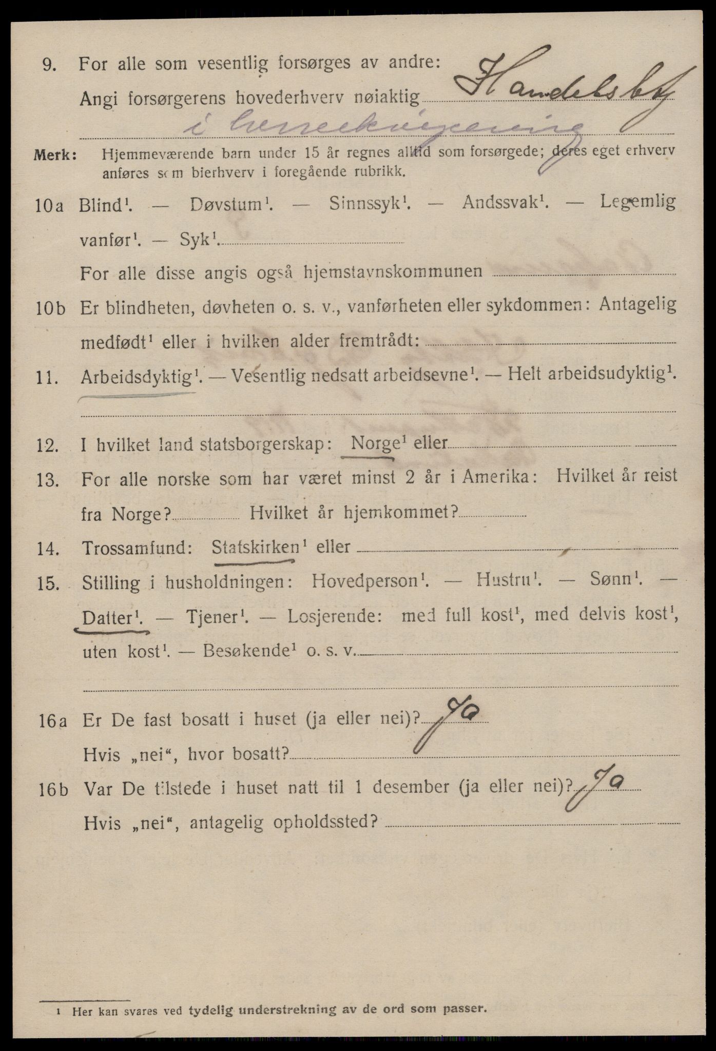 SAT, 1920 census for Ålesund, 1920, p. 24695