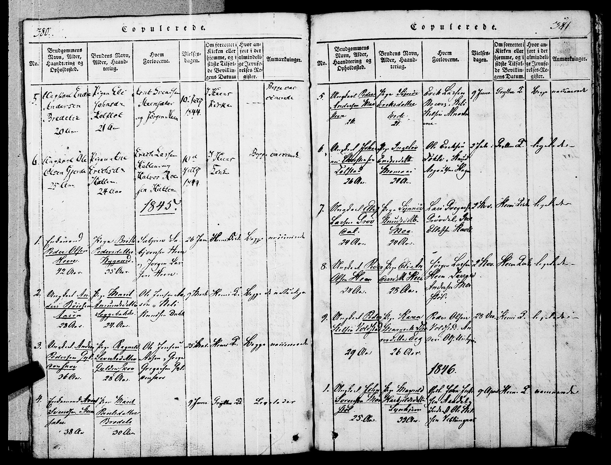 Ministerialprotokoller, klokkerbøker og fødselsregistre - Møre og Romsdal, AV/SAT-A-1454/545/L0585: Parish register (official) no. 545A01, 1818-1853, p. 380-381