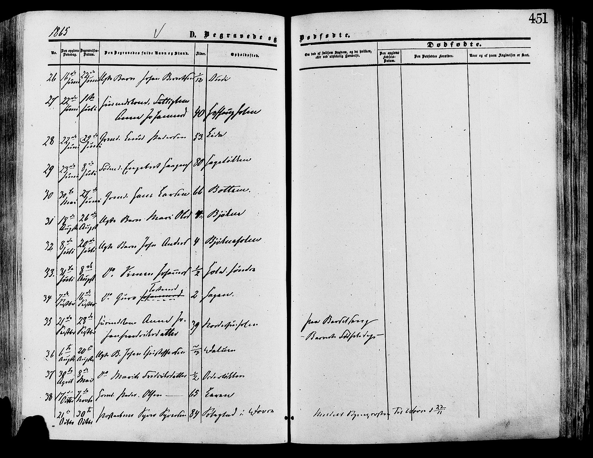 Lesja prestekontor, AV/SAH-PREST-068/H/Ha/Haa/L0008: Parish register (official) no. 8, 1854-1880, p. 451