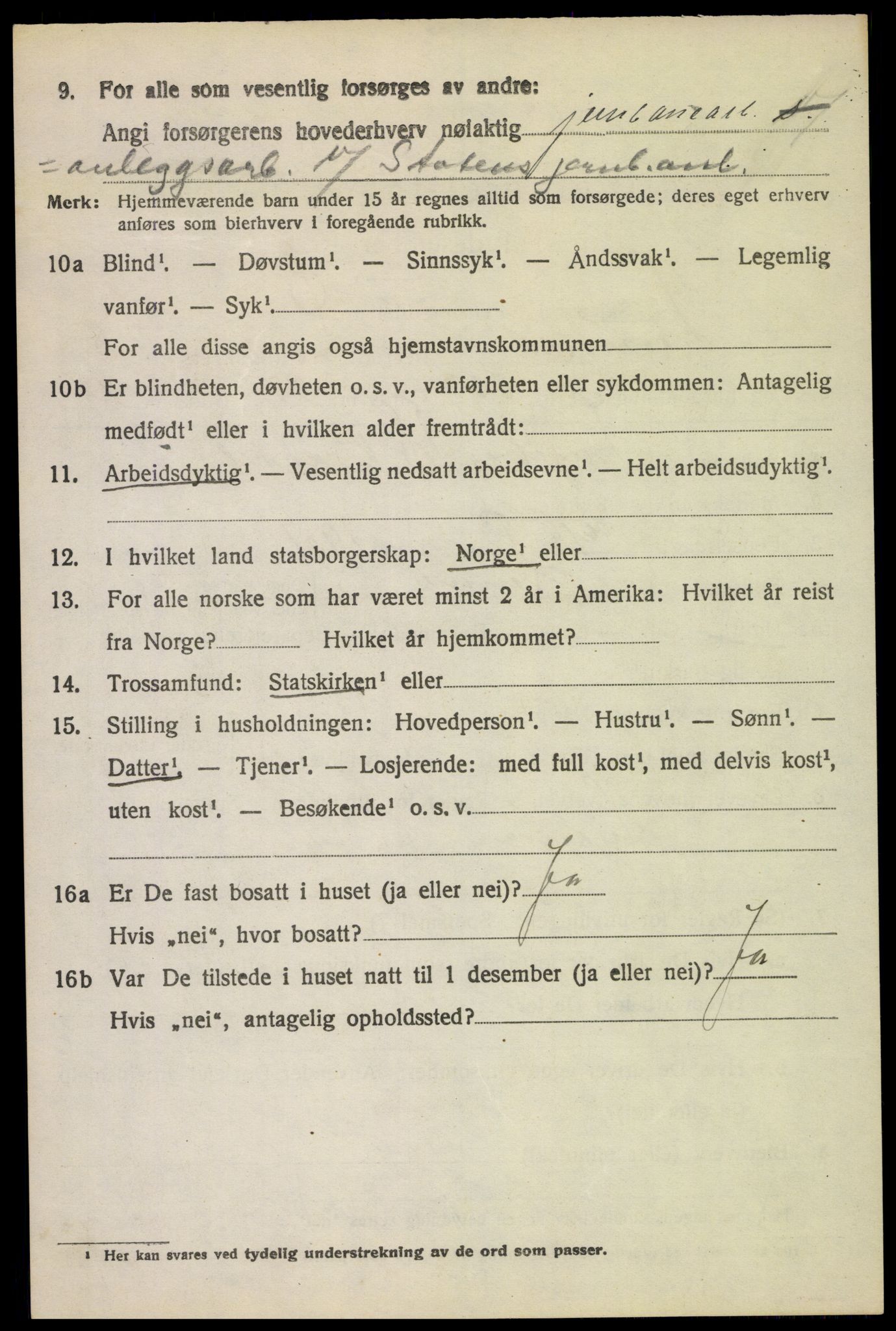 SAH, 1920 census for Lunner, 1920, p. 9452