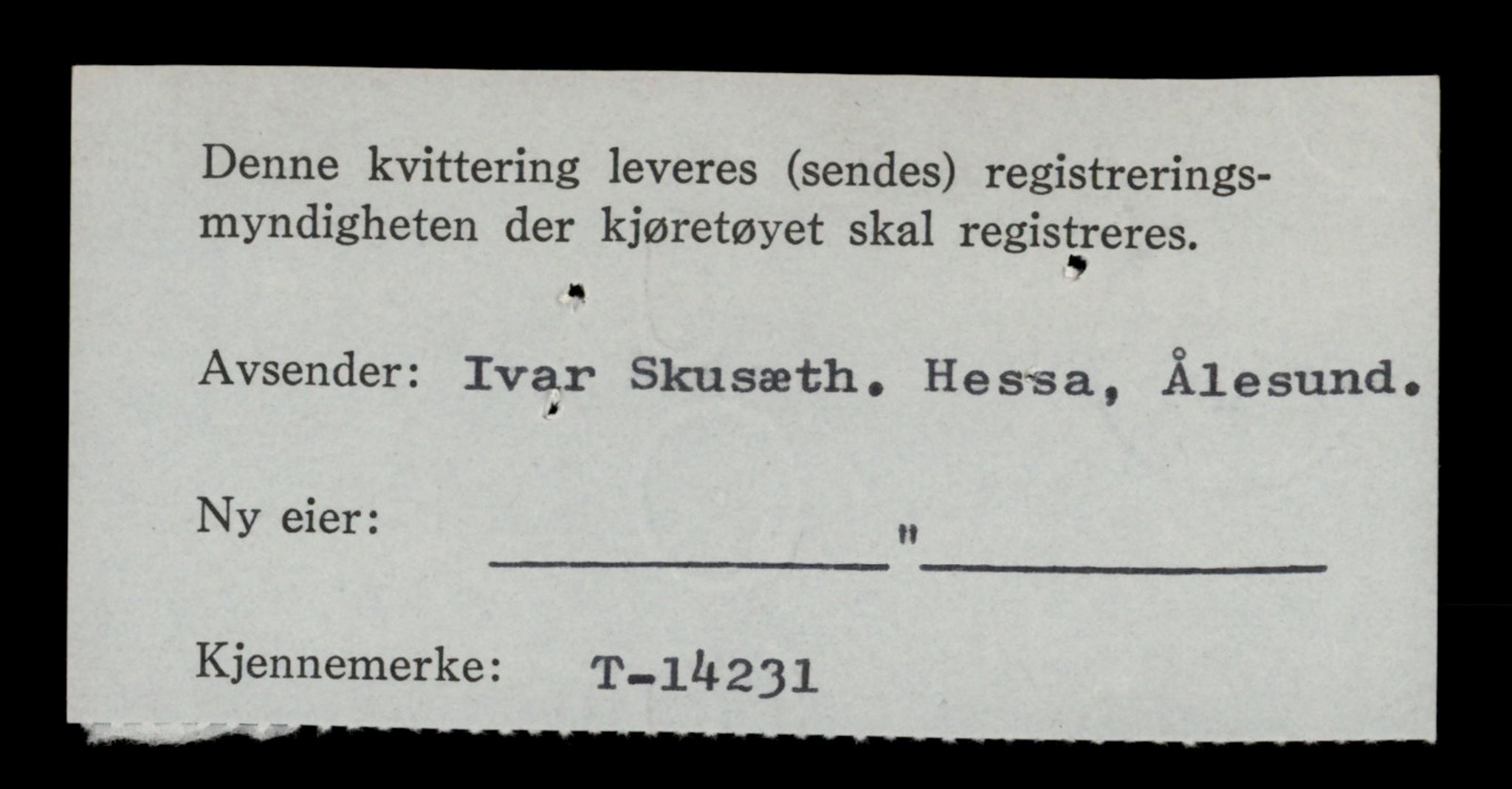 Møre og Romsdal vegkontor - Ålesund trafikkstasjon, SAT/A-4099/F/Fe/L0044: Registreringskort for kjøretøy T 14205 - T 14319, 1927-1998, p. 747