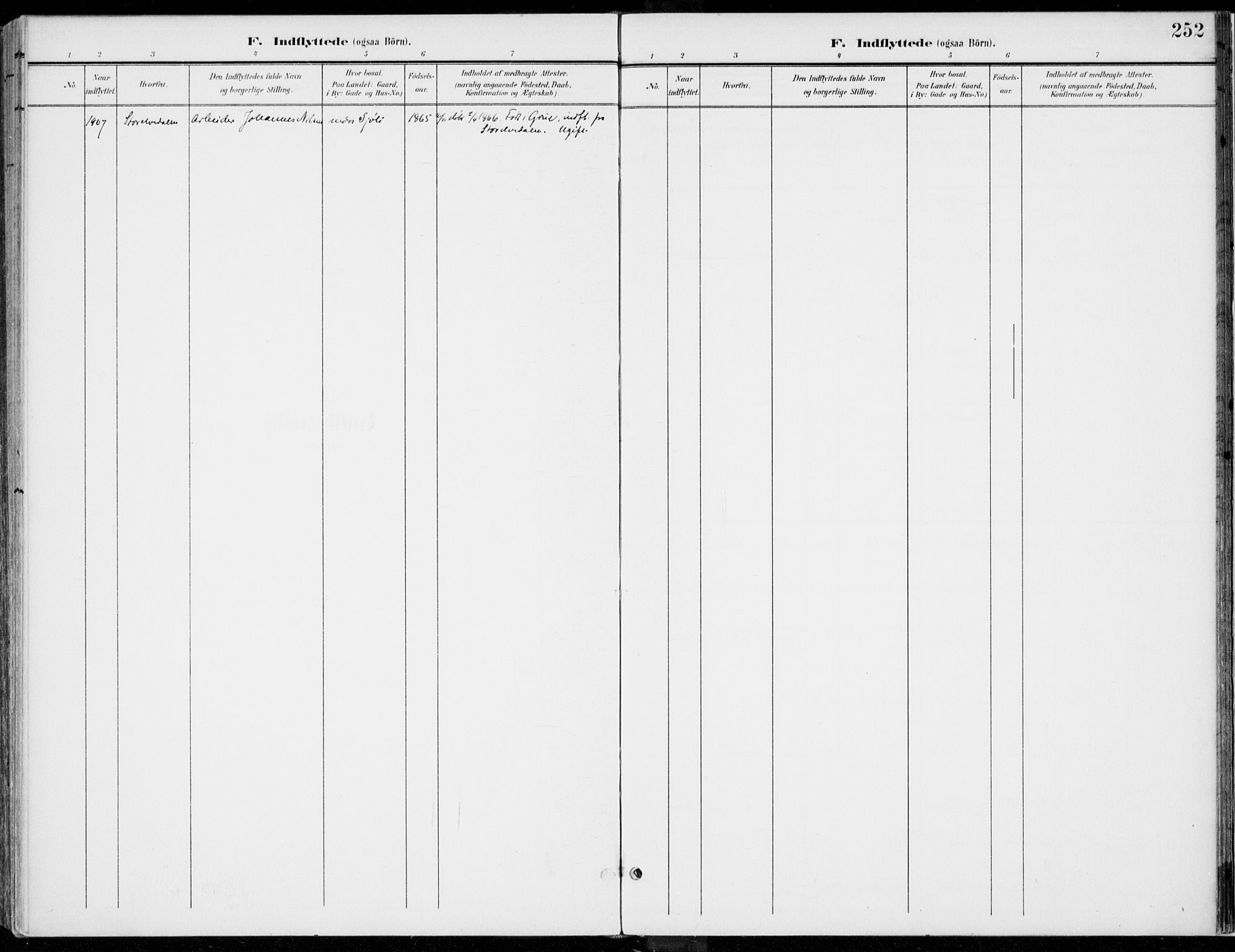 Rendalen prestekontor, SAH/PREST-054/H/Ha/Haa/L0011: Parish register (official) no. 11, 1901-1925, p. 252