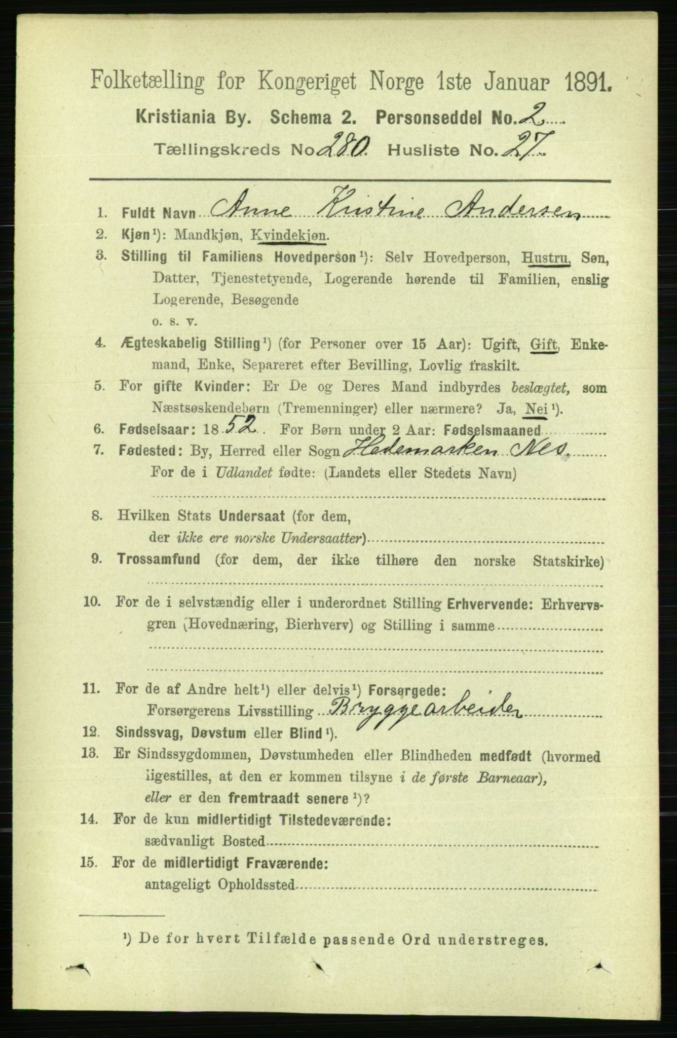 RA, 1891 census for 0301 Kristiania, 1891, p. 170738