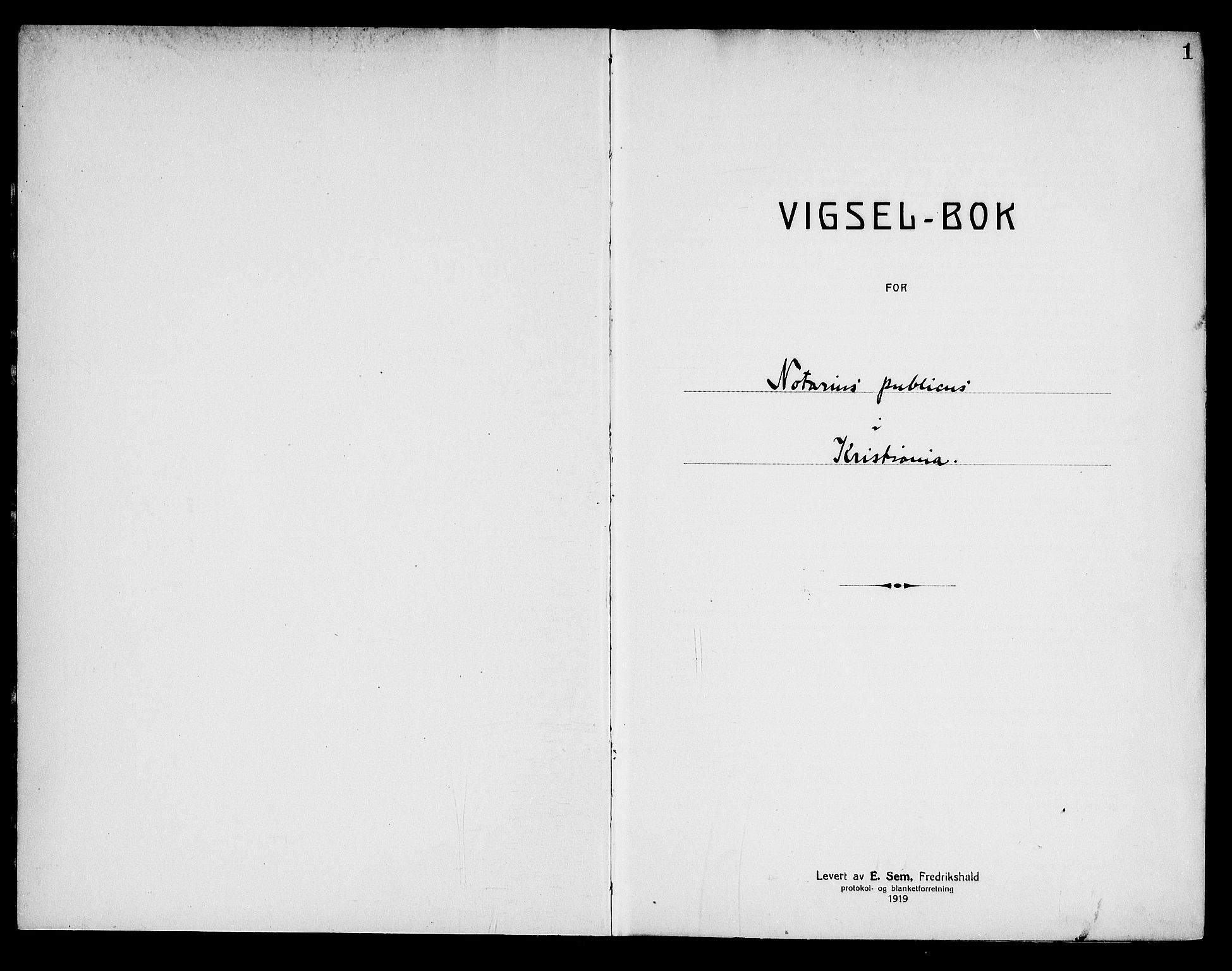 Oslo byfogd avd. I, AV/SAO-A-10220/L/Lb/Lbb/L0014: Notarialprotokoll, rekke II: Vigsler, 1920-1921, p. 1a