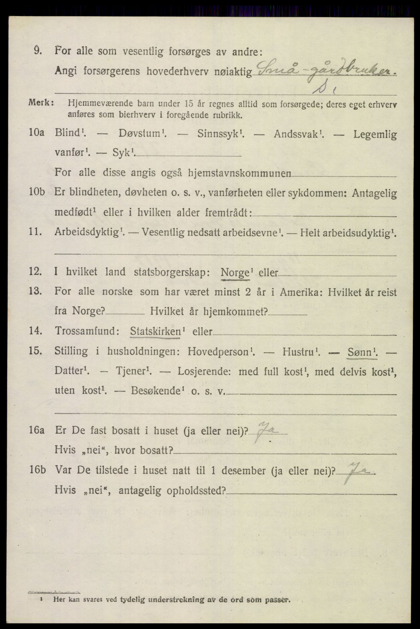 SAK, 1920 census for Landvik, 1920, p. 4447