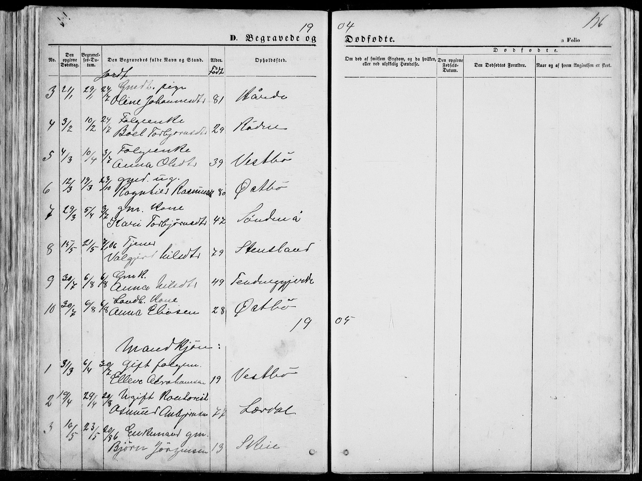 Vikedal sokneprestkontor, SAST/A-101840/01/V: Parish register (copy) no. B 10, 1864-1926, p. 136