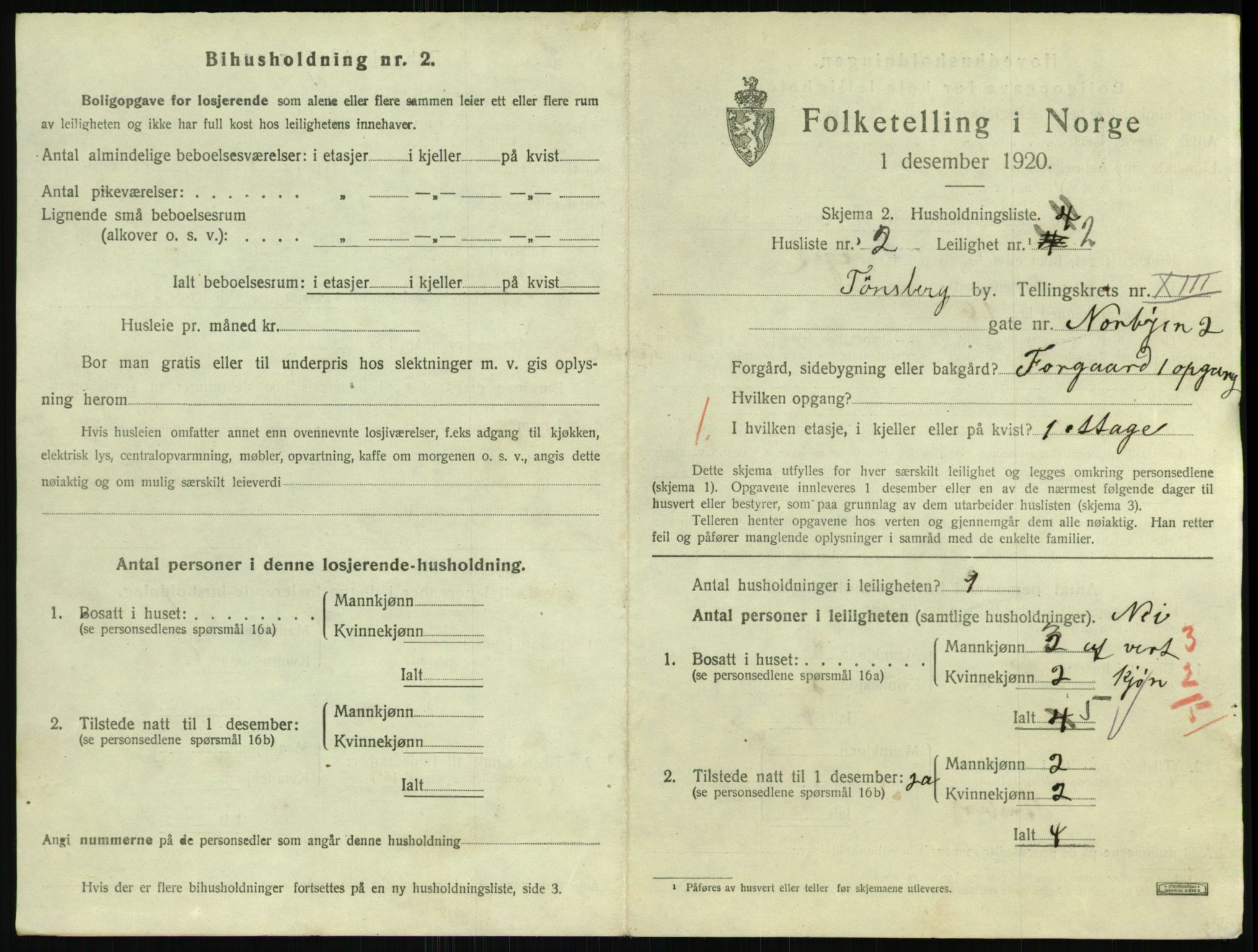 SAKO, 1920 census for Tønsberg, 1920, p. 5465