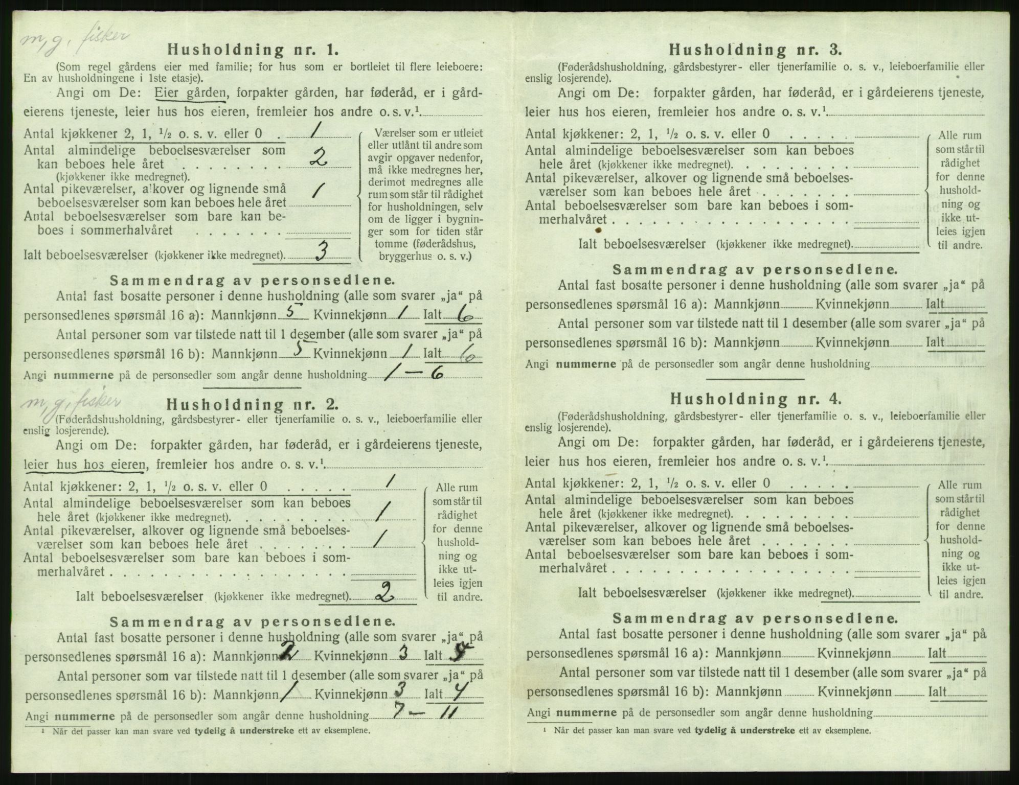 SAT, 1920 census for Giske, 1920, p. 287